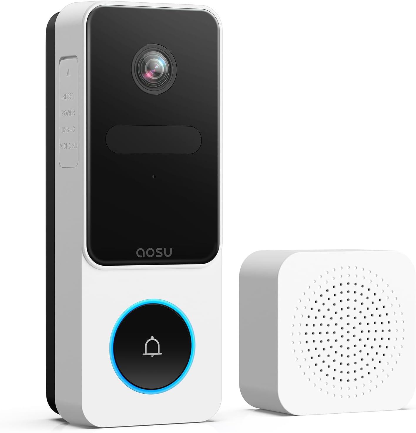 AOSU Doorbell Camera Showdown: Head-to-Toe View, Package Detection, Alexa Integration for Smart Home Security