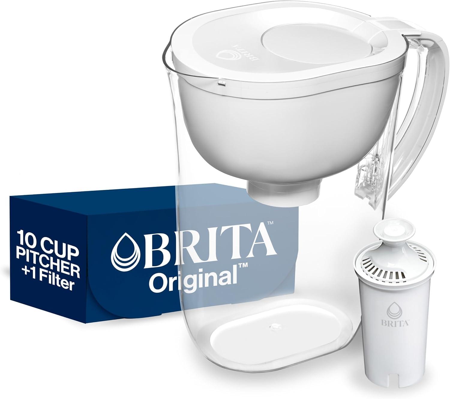 Brita Water Filter Pitcher Showdown: 10-Cup Capacity, Bright White, 2-Month Filter Life Tested