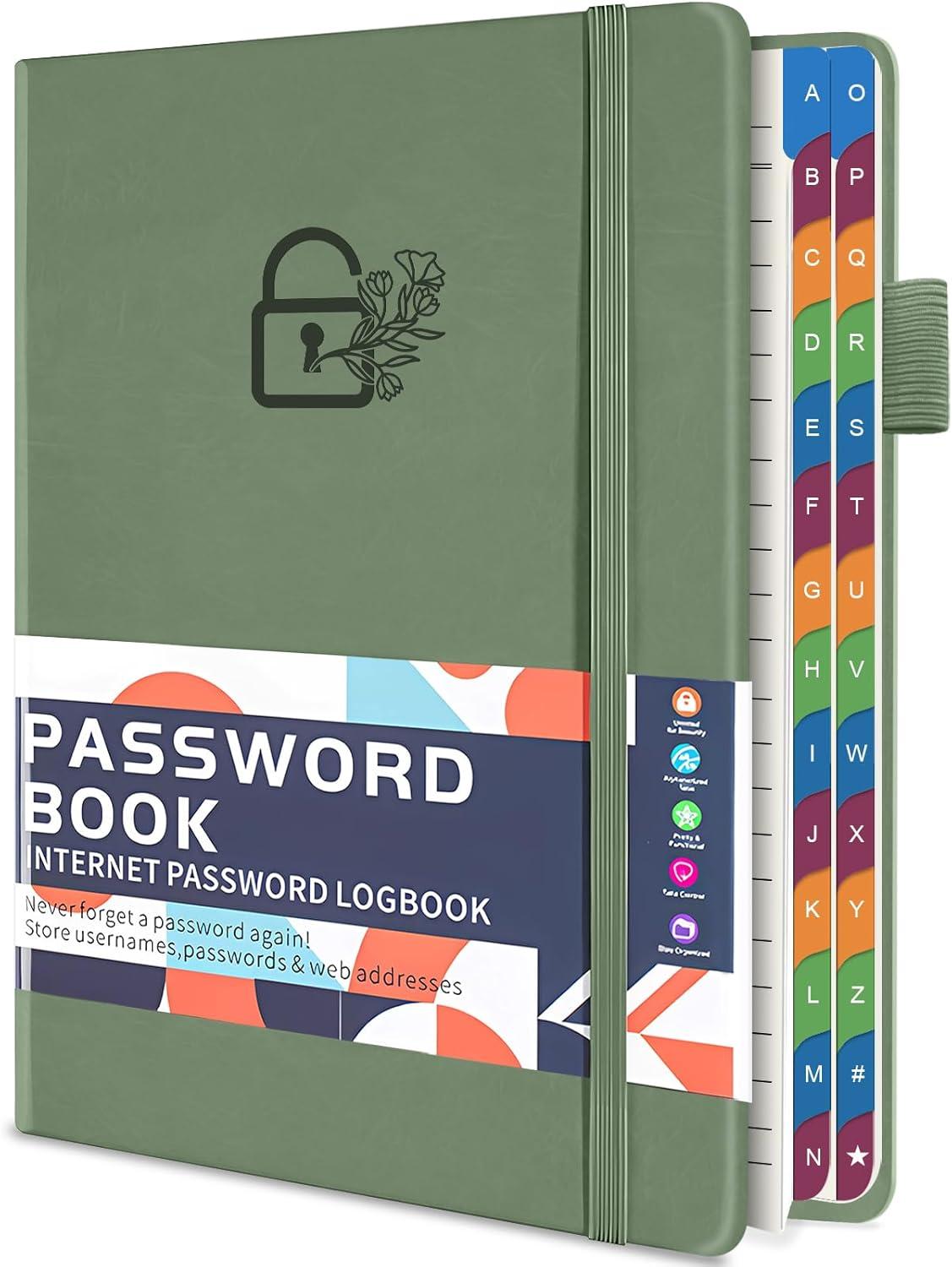 Compares Password Keepers: Spiral Tabs, Vintage Design, PU Leather & Secret Santa Joy