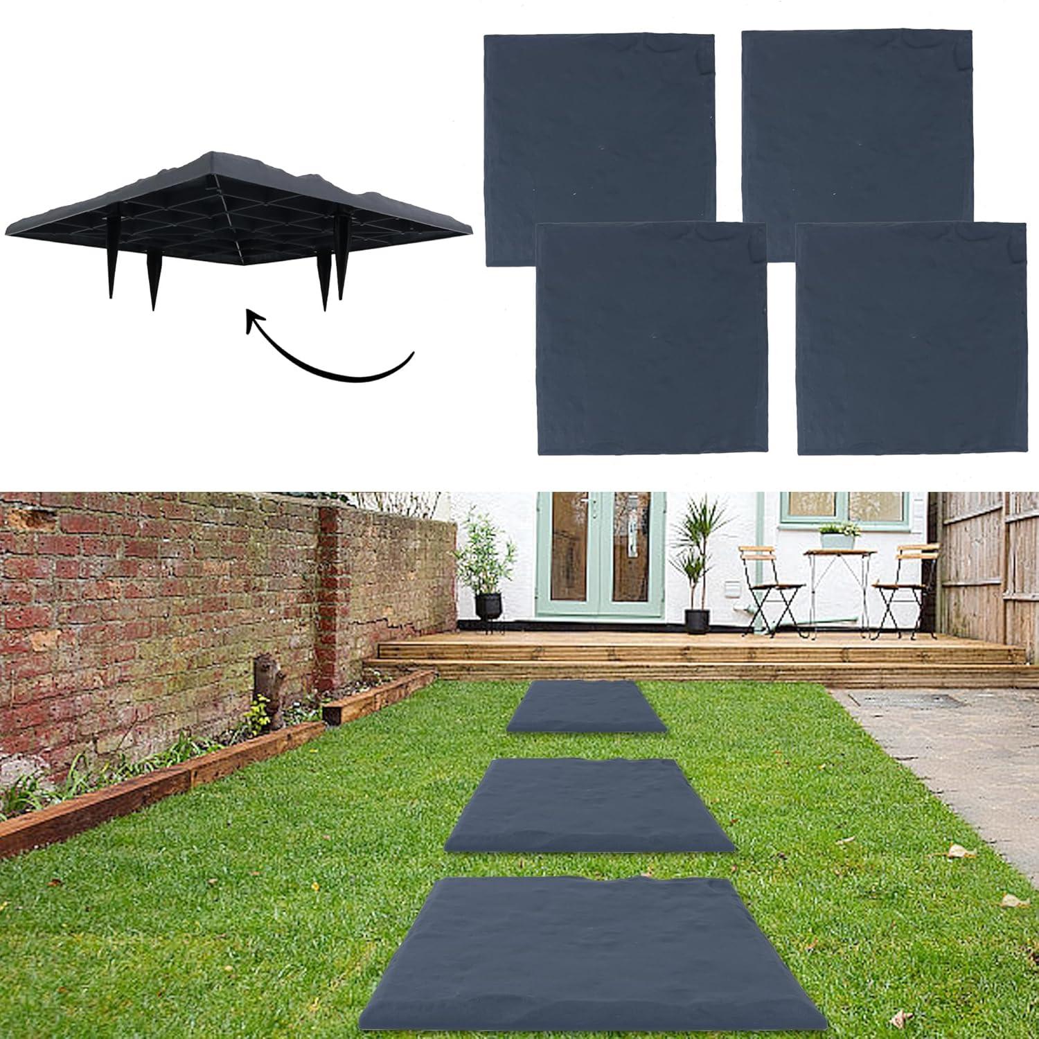 Stepping Stones Showdown: Weatherproof Design, Durable Plastic, Easy Install-Outdoor Garden Tested