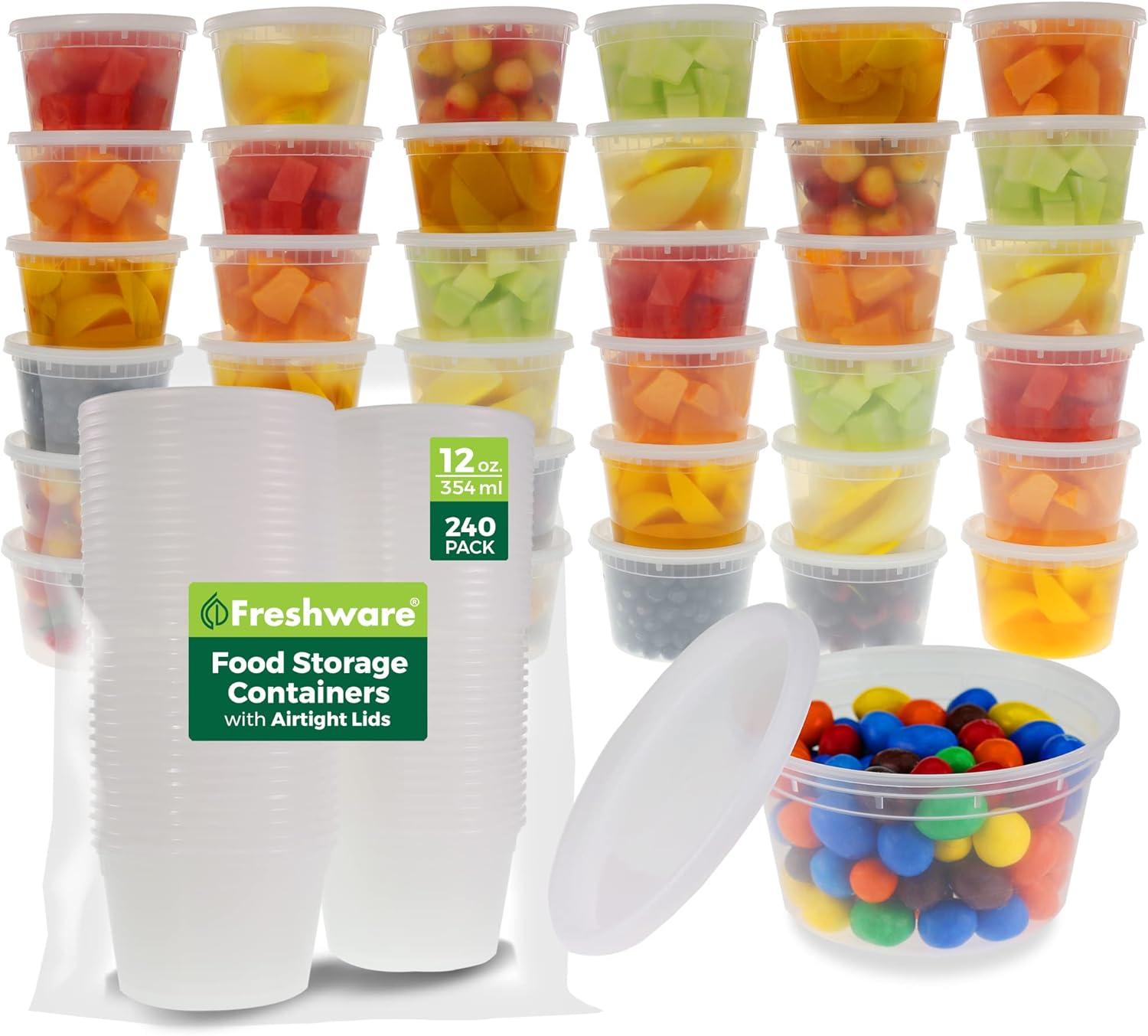 Surprising Showdown: 240-Set Freshware Containers-BPA-Free, Stackable, & Multi-Use Safe!