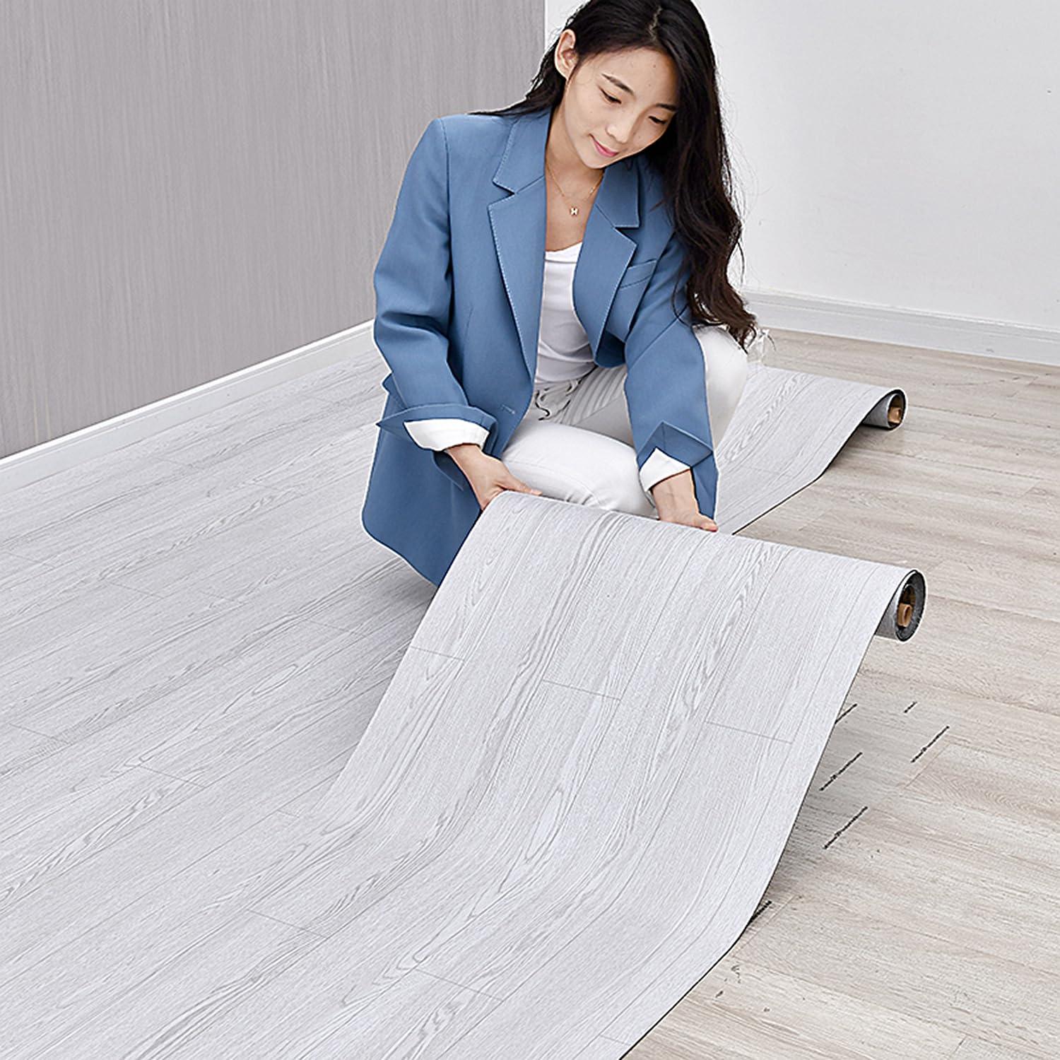 15.7'' Wide vs. Wood Grain Showdown: Waterproof Floor (Bathroom Tested, Self-Adhesive Plank)