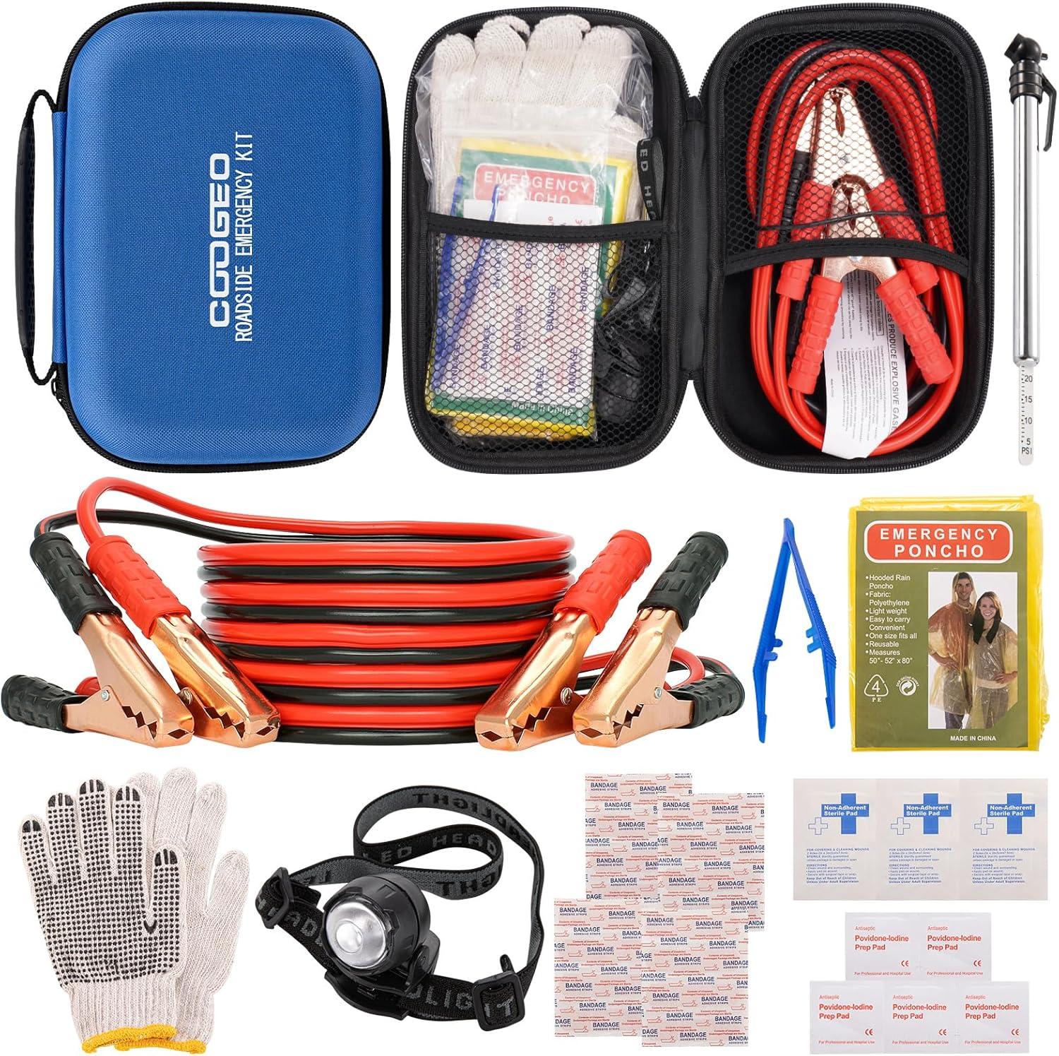 Car Emergency Kit with Jumper Cables vs. Gender-Inclusive Car Accessories: Tested (Blue) for Versatile Safety
