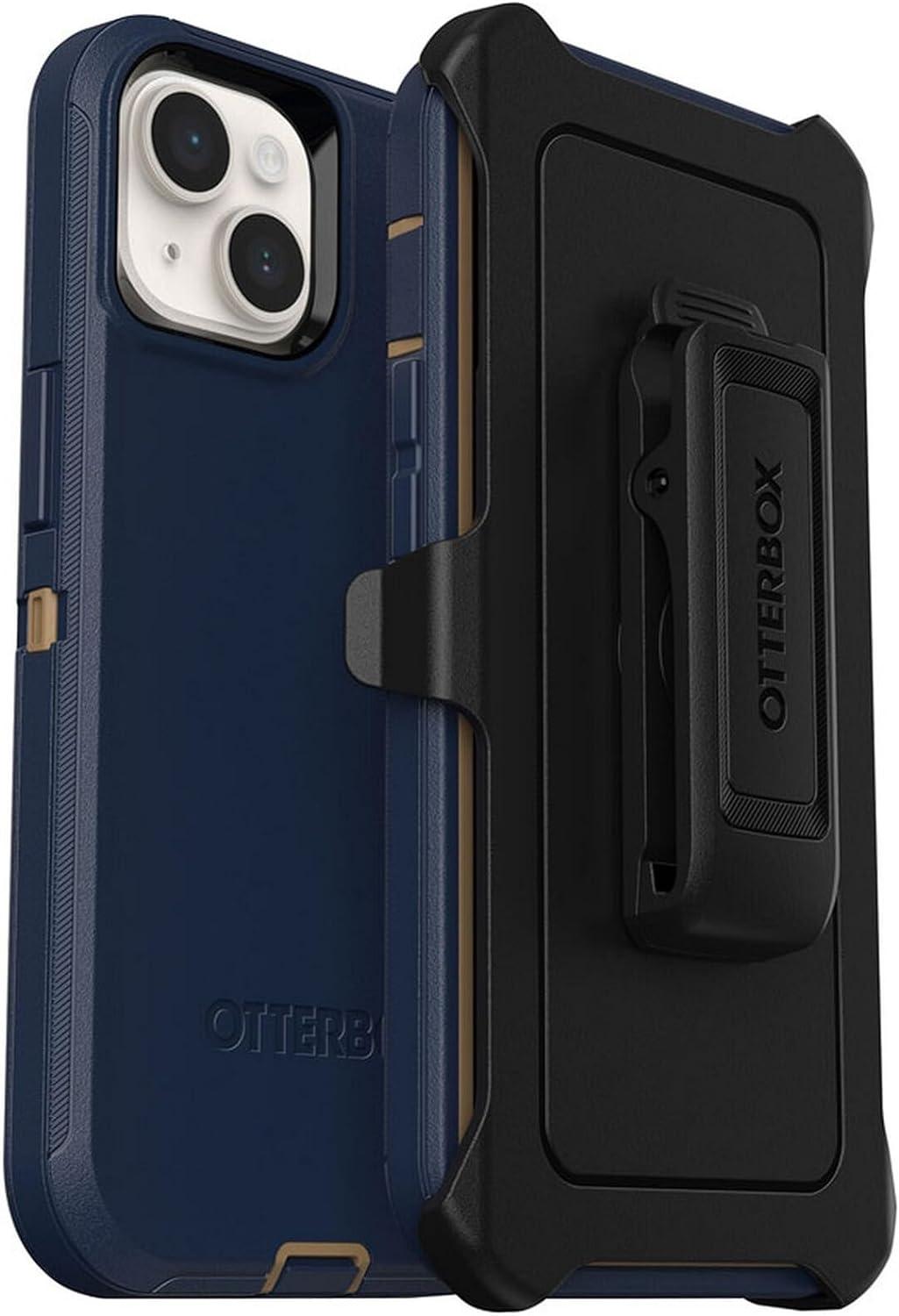 OtterBox Defender Series Case: Blue Suede Shoes & Port Protection - Tested for iPhone 13 & 14 Use