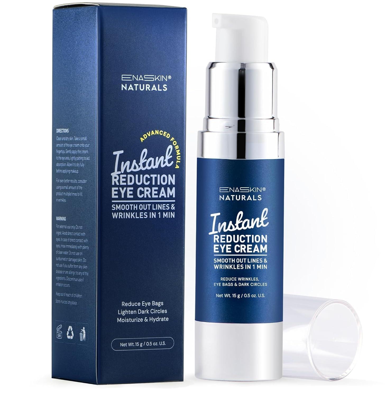 Enaskin Naturals Eye Cream: Rapid Tightener vs. Wrinkle Filler... Tested for 60s Skin