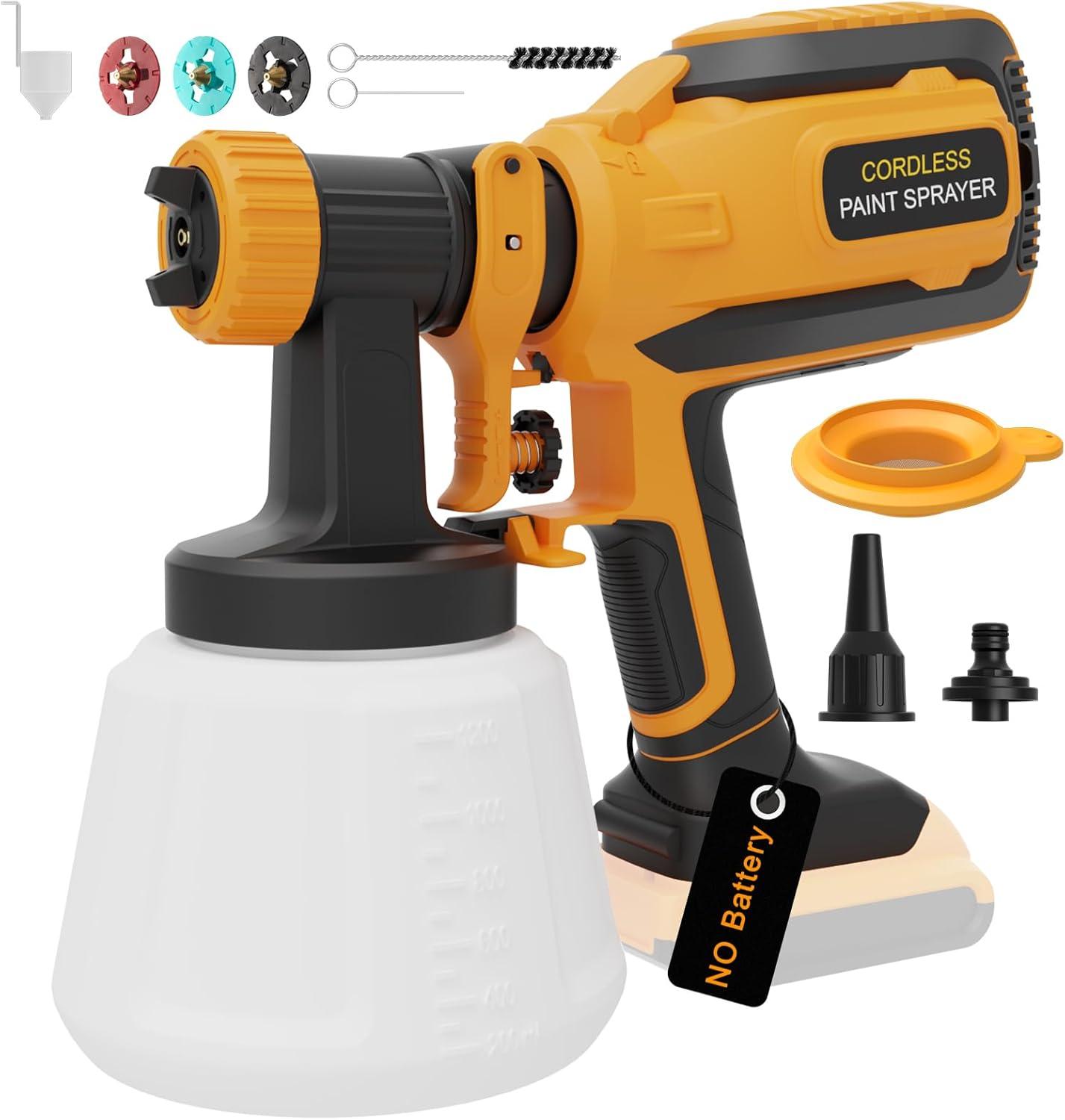 Cordless 20V Paint Sprayer vs. 1200ML Spray Gun: Surprising Efficiency for Fence & Wall Projects (3 Patterns, Easy Clean)