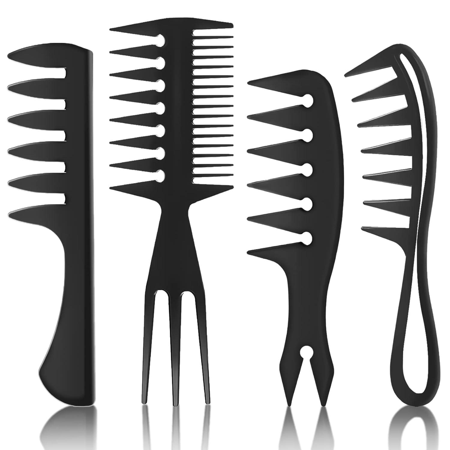 4 Pcs vs. Wide Tooth: Tested for Men's Curly Hair & Slicked Back Grooming