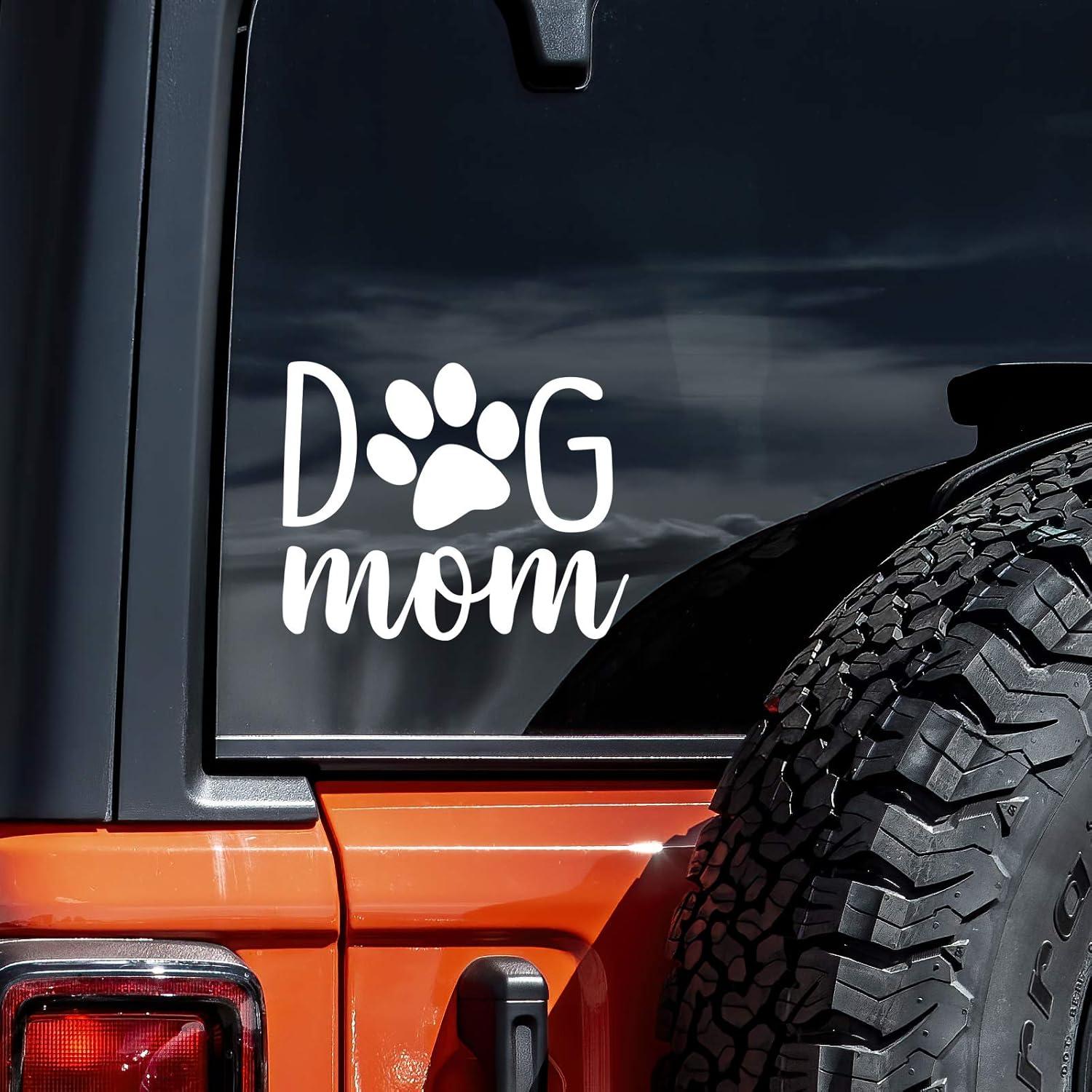 Dog Mom Decal Tested: 4x3 Reinforced Adhesive vs. 5x5 Stick-to-Any-Surface... Car Accessories Showdown