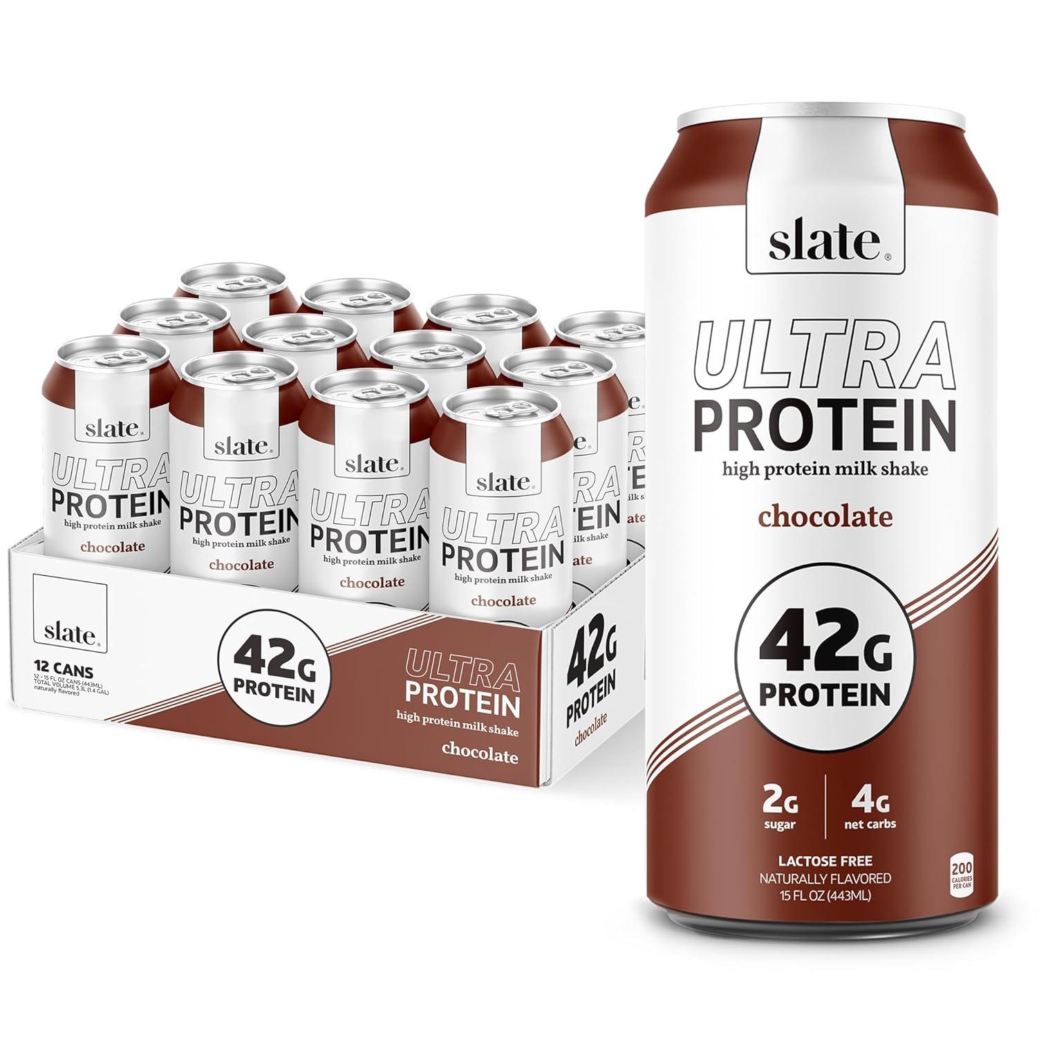 Slate Milk vs. Regular Shakes: 42g Protein, Lactose-Free (No Added Sugar!)