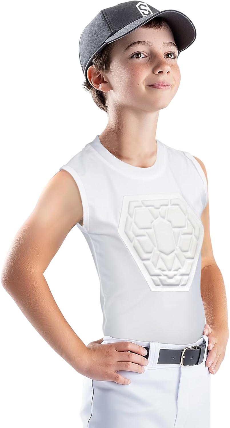 Baseball Gear Showdown: Diamond Shield Padded Shirt with Heart Guard vs. Triple Wrist Coach's Compression Fit