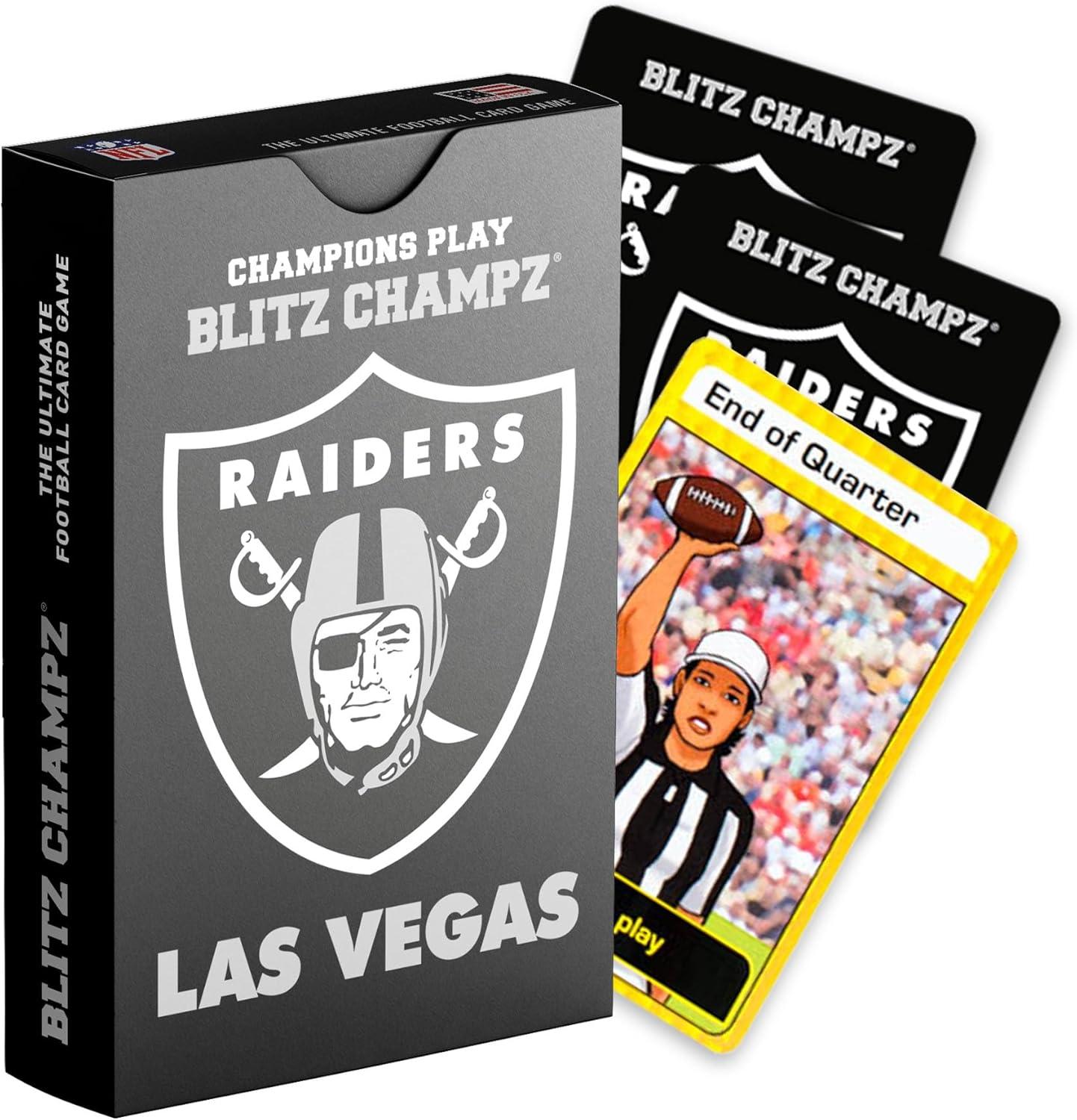 Blitz Champz Raiders Cards: Tested for Family & Travel Fun - Surprising NFL-Themed Gift!