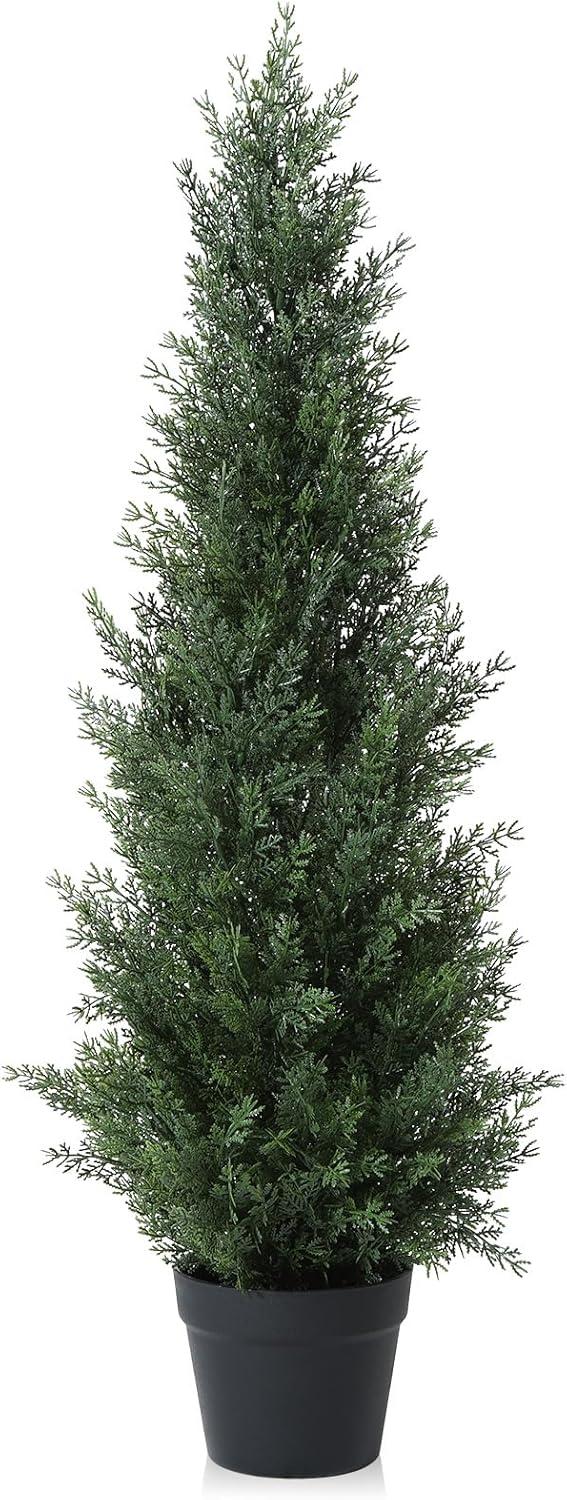 Outdoor Decor Showdown: 3FT Cedar (No Pruning!) vs Potted Cypress (Low-Maintenance!)