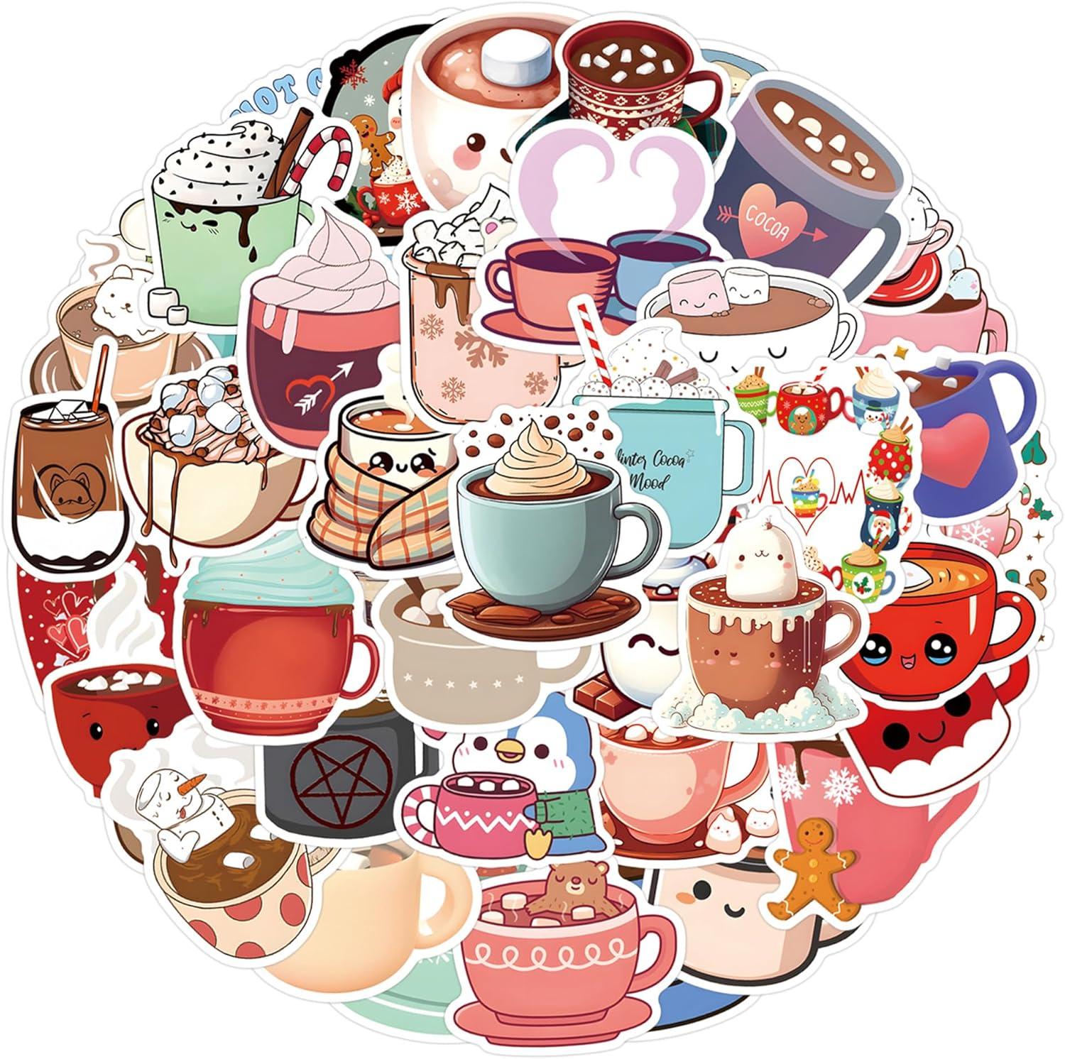 Cocoa Sticker-overlays: 50PCs, Durable Vinyl, Multi-Surface Use... Tested for Holiday Joy?