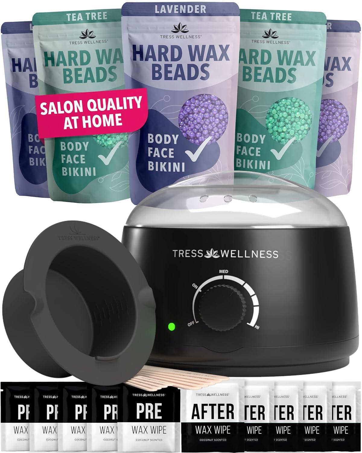 Tress Wellness Wax Kit: No Display + Warm Ease Compared to Hair Removal for Sensitive Skin