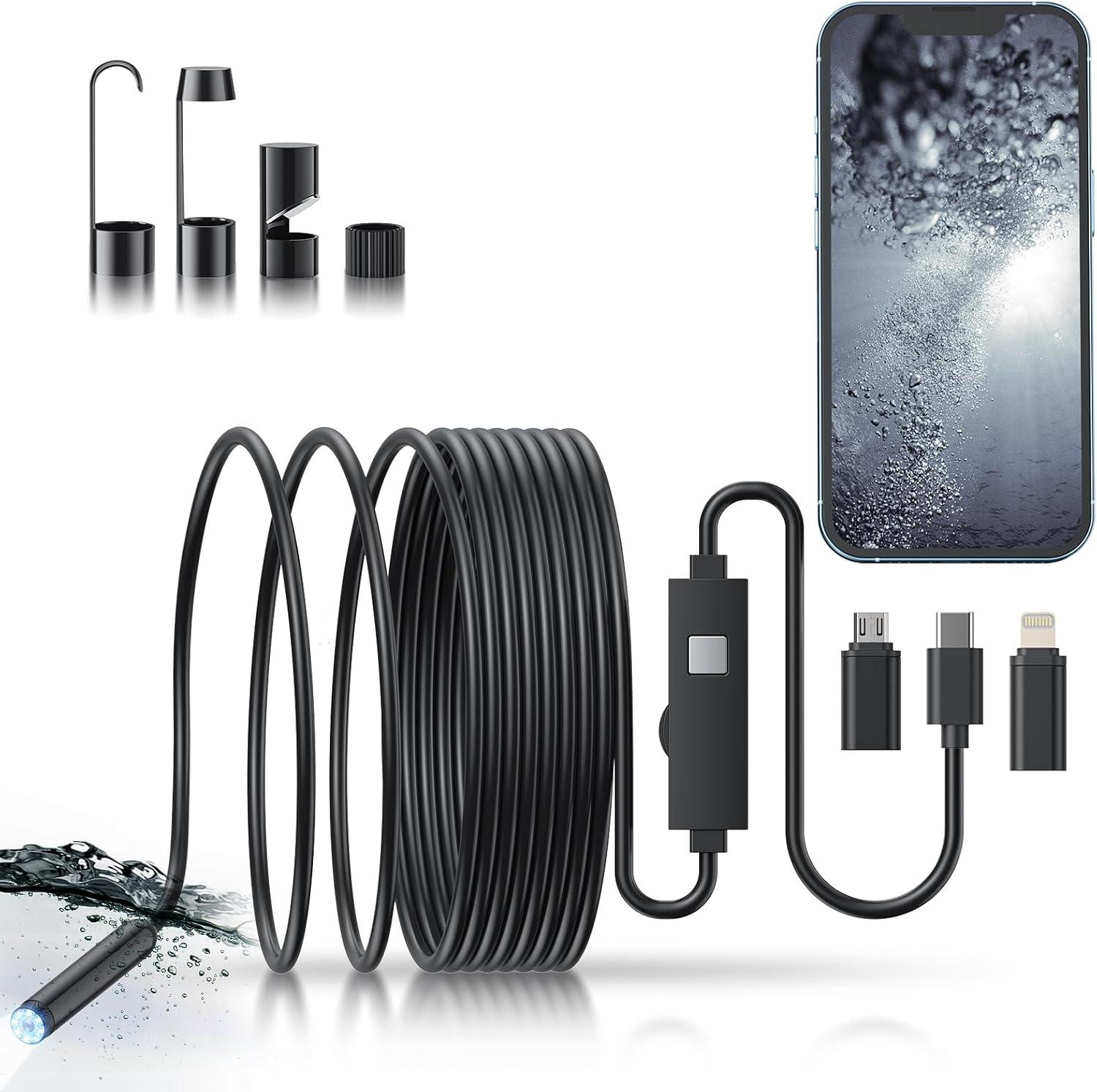 Industrial Endoscope Showdown: 1920P HD vs 8-Light Waterproof Cord Tested for Pipe Work