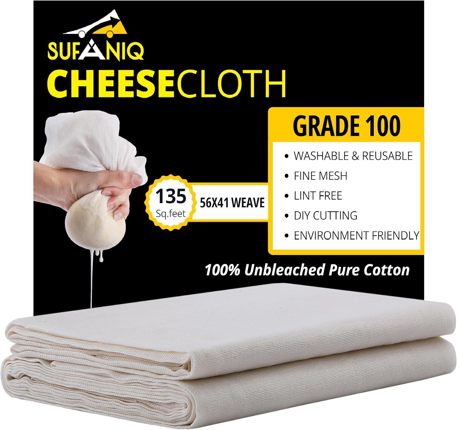 Surprising! Sufaniq Cheese Cloths 135 Sq Ft vs Butter Muslin: Tested for Straining Efficiency