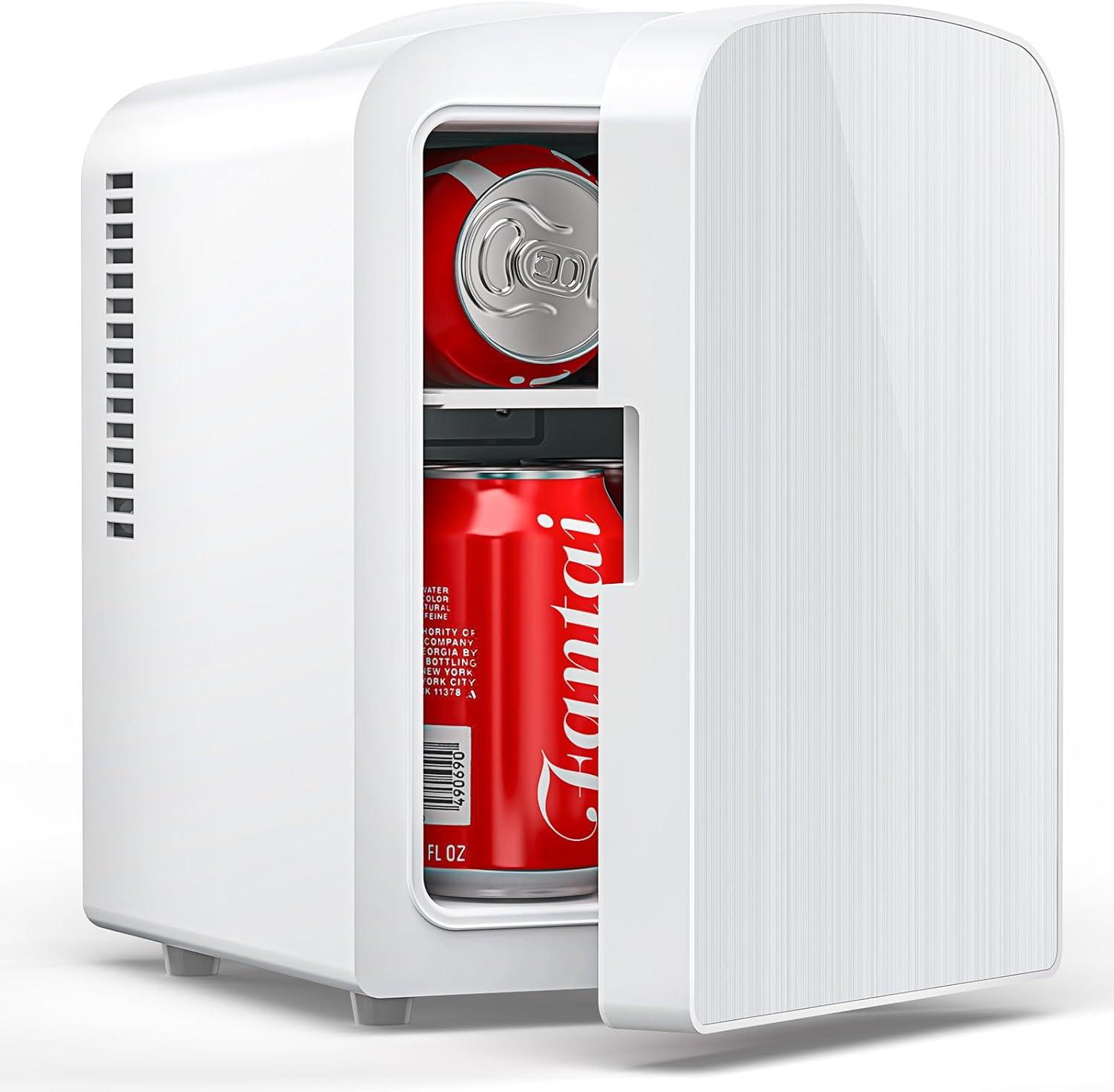 Portable Compact Fridge Tested: 4L/6 Can, Skincare, Dorm & Office Use