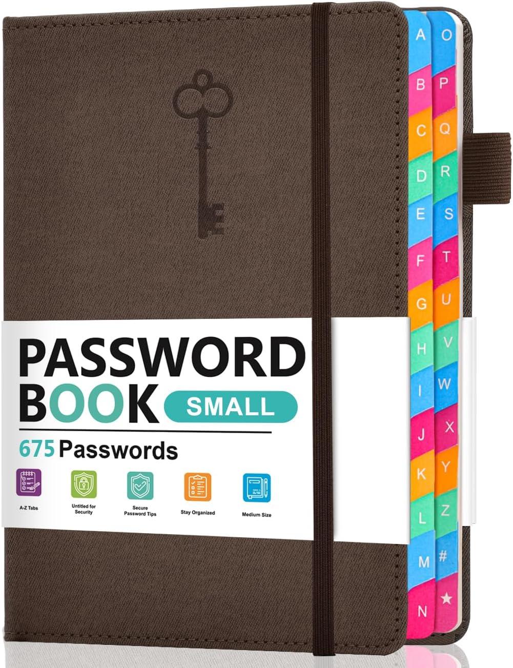 Colorful Tabs vs. Small Hardcover: Showdown for Office Password Keeper Use