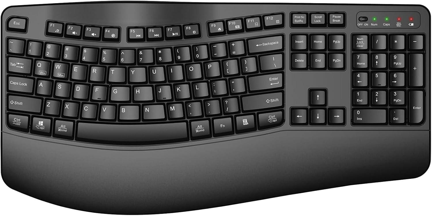 Comfortable Wave Keys Ergo Keyboard, tested as Wireless Top... Black, use case surprise!