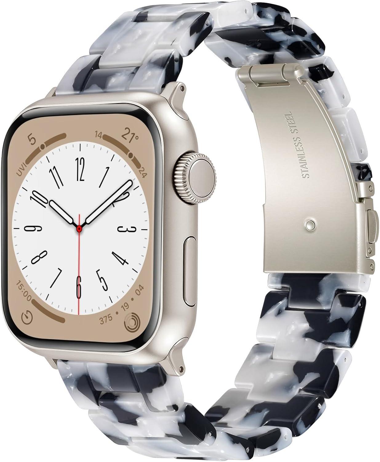 V-MORO Bands Showdown: Lightweight Tested Fit, Fashion Trend... iWatchRange SE-10 Bands (45/46mm) Black White