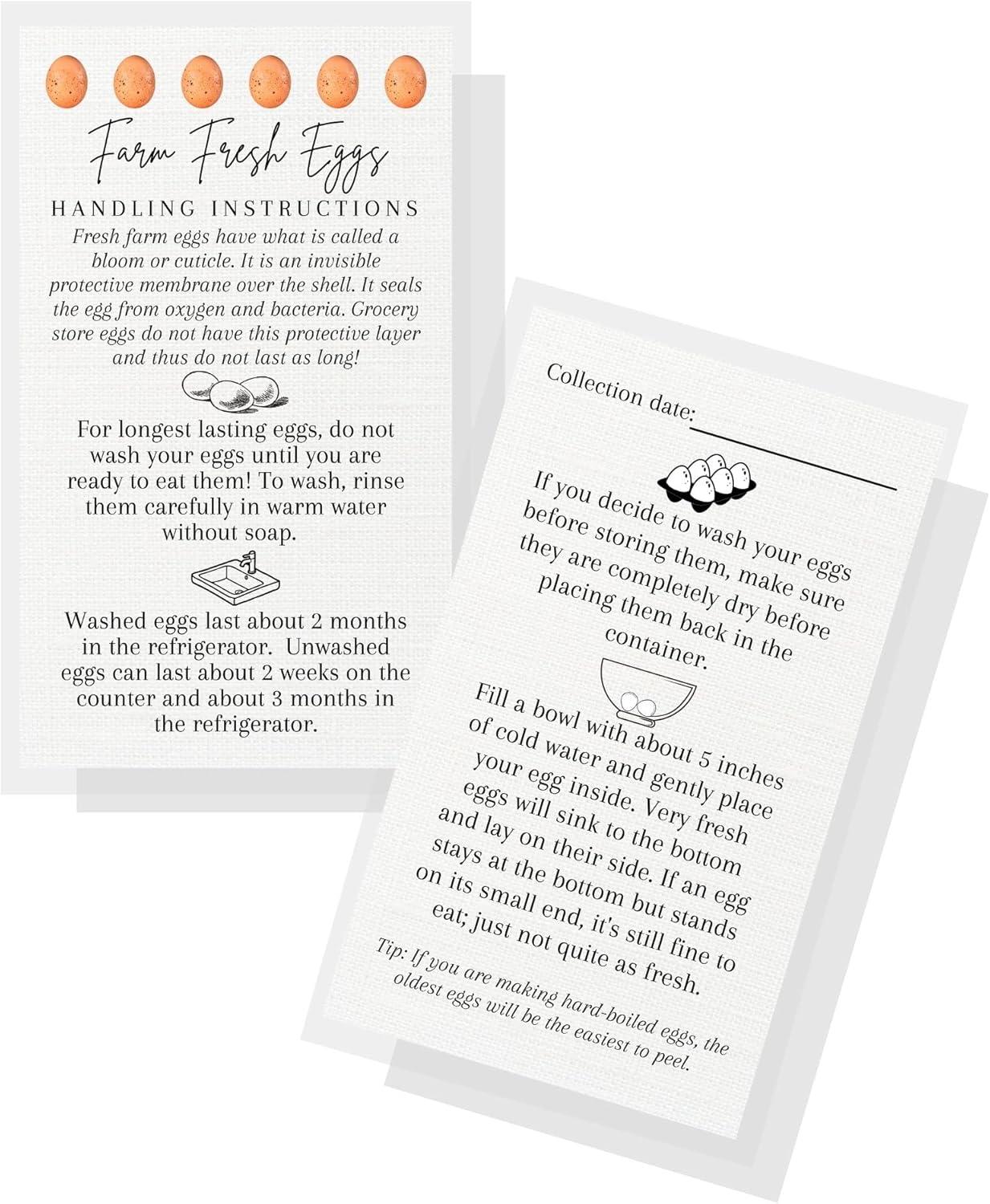 Fresh Eggs Test Love… Date-Dated Pack | Tiny Cards for Farmers | Real Egg Graphic Showdown