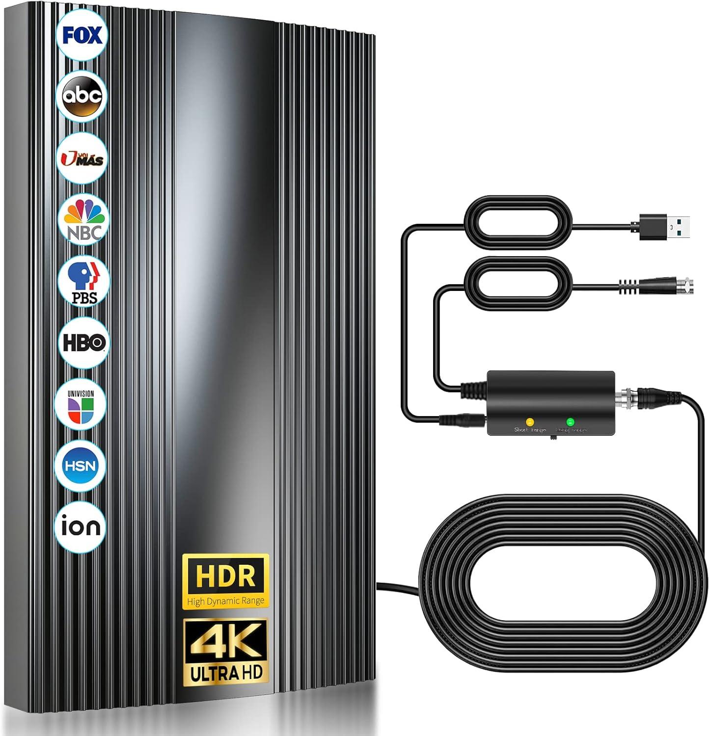 Compared TV Antennas: Surprising 2200-Mile Range,tested 36ft Cable Boost HD Signals Home Viewing