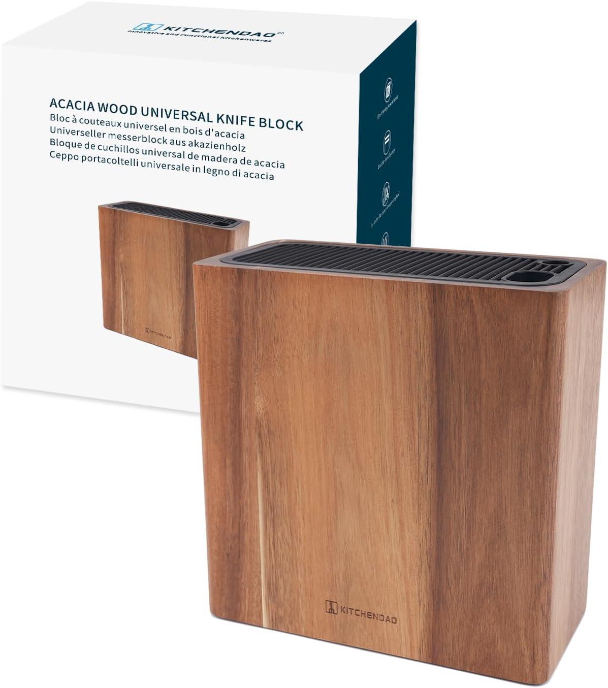 Amazing Acacia Knife Block Versus Sharpening Rod: Space-Saver-tested Stand