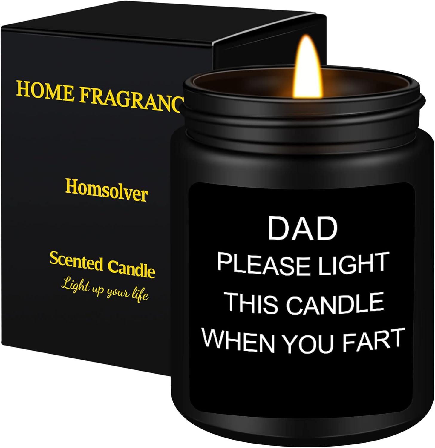 Homsolver's Sandalwood Candle: Dad's Tested vs. Perfect Gift... reliable, trendy, (guaranteed grin)