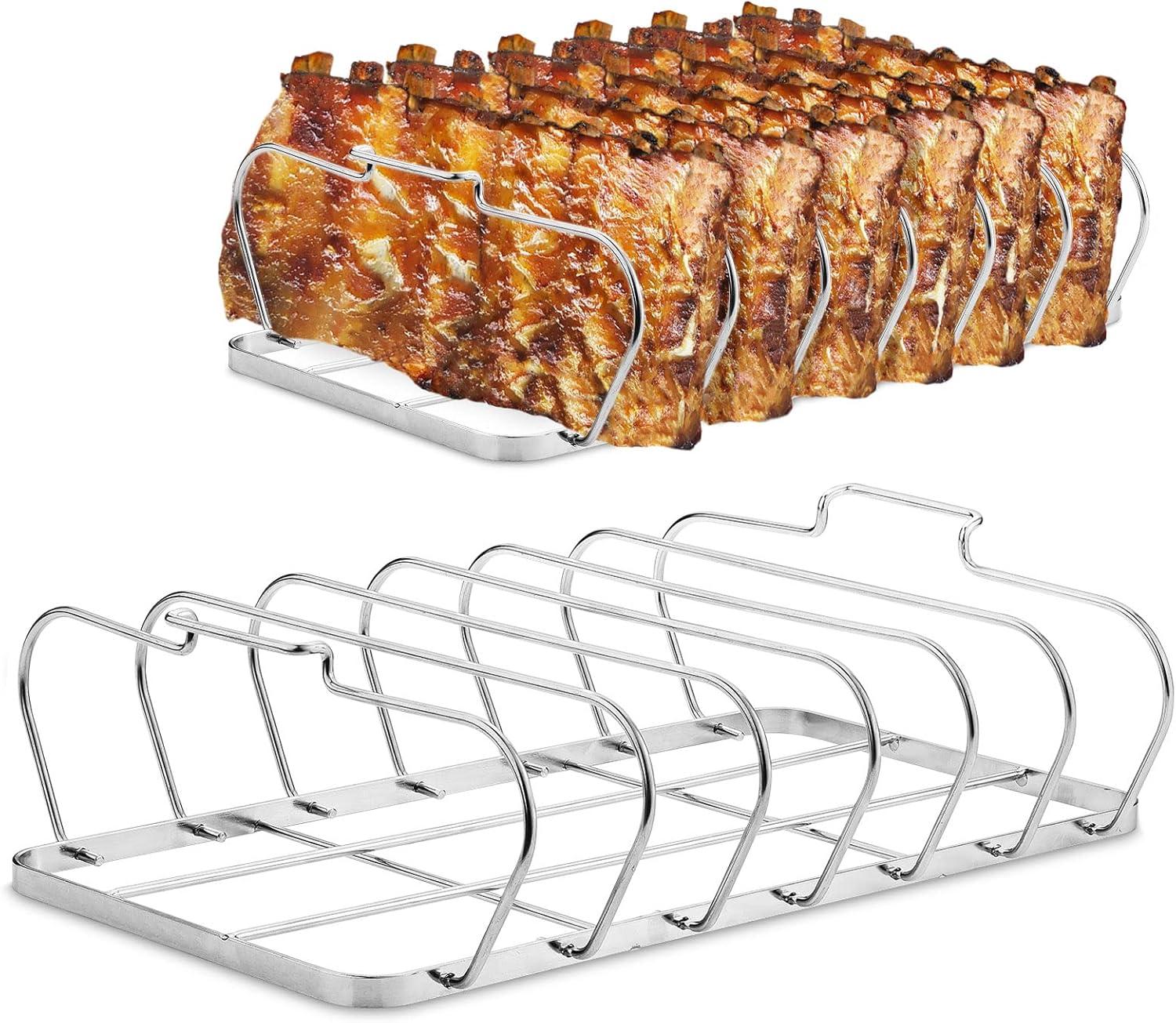 Large Rib Rack Compared: 6 Slot Precision & Easy Cleanup BBQ Showdown… Perfect for Fall!