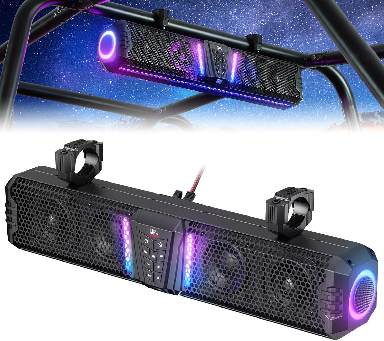 KEMIMOTO Midnight Soundbar: Tested UTV Fit, IP66 Waterproof, APP Lights Showdown for Marine…