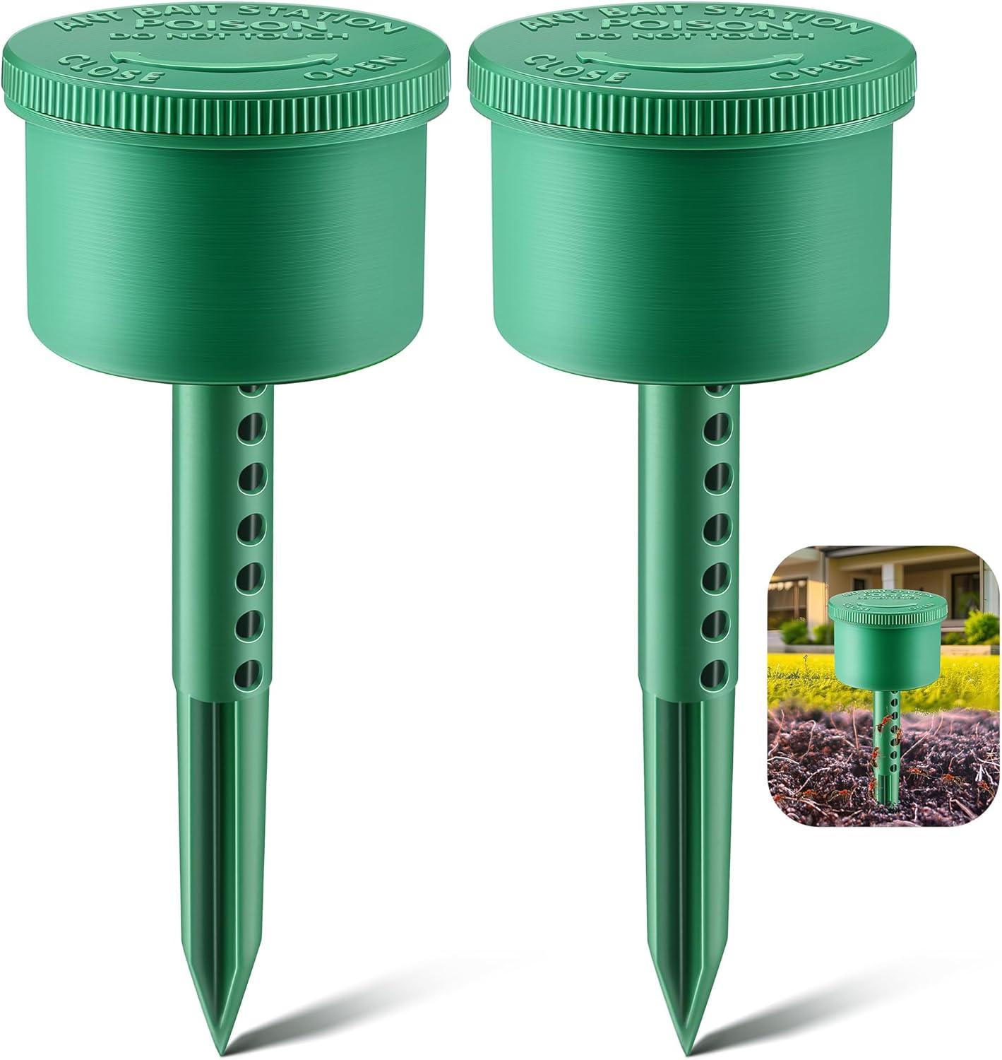 Qualirey 2 Pack Bait Stations, Reusable Helpp, Ant Killer, Multi-Surface... Showdown!