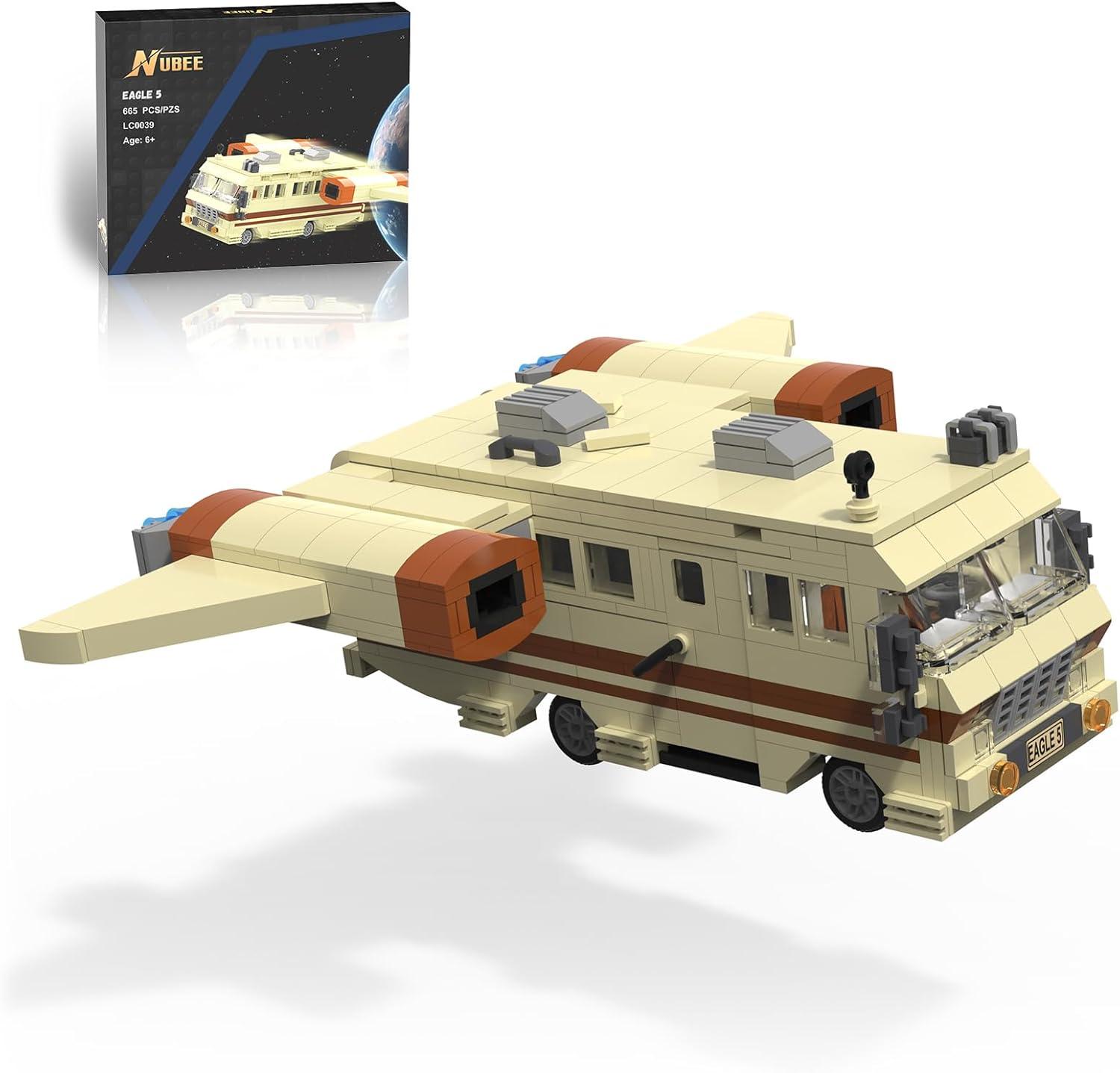 Daring Spaceship Showdown: Tested Hyper-Jets Versus Eagle 5's Secret Cockpit... 488 Pcs Building Toy (Ages 8+)