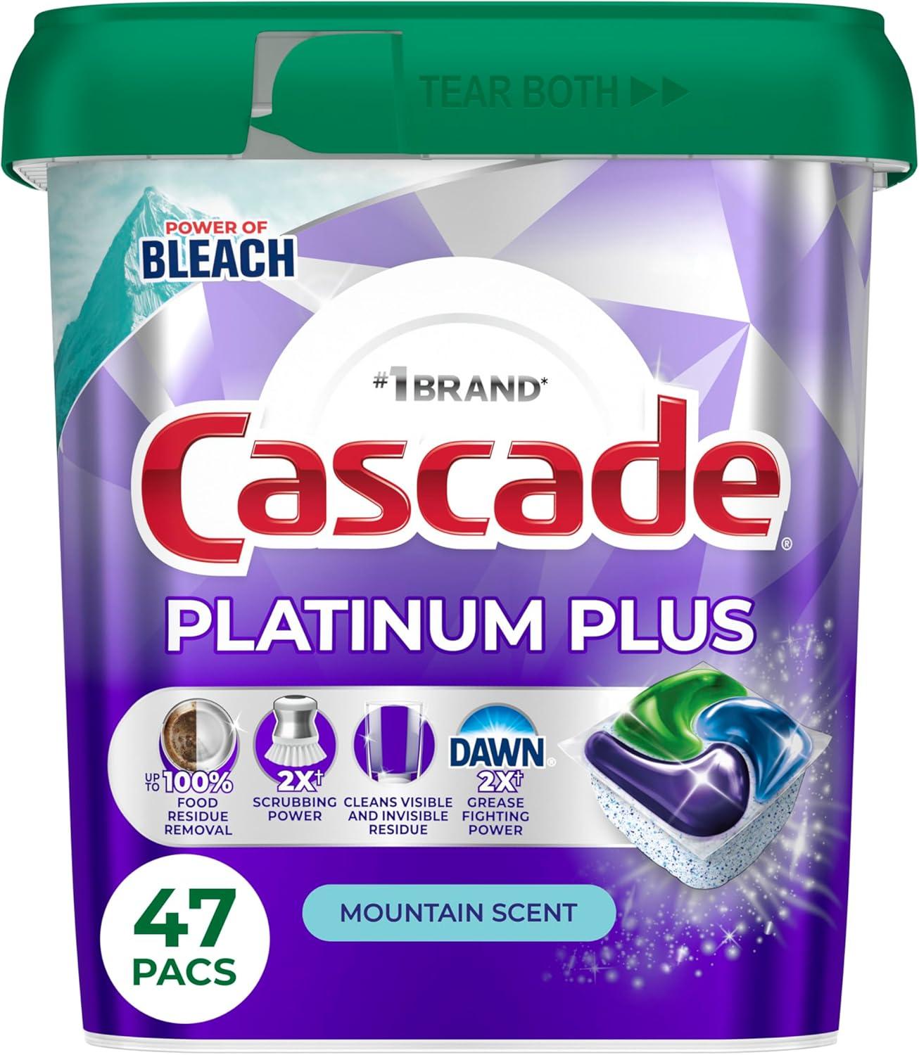 Compare Cascade Platinum’s tested, 47-count pods with soap’s eco-savvy twist… A dishwashing showdown