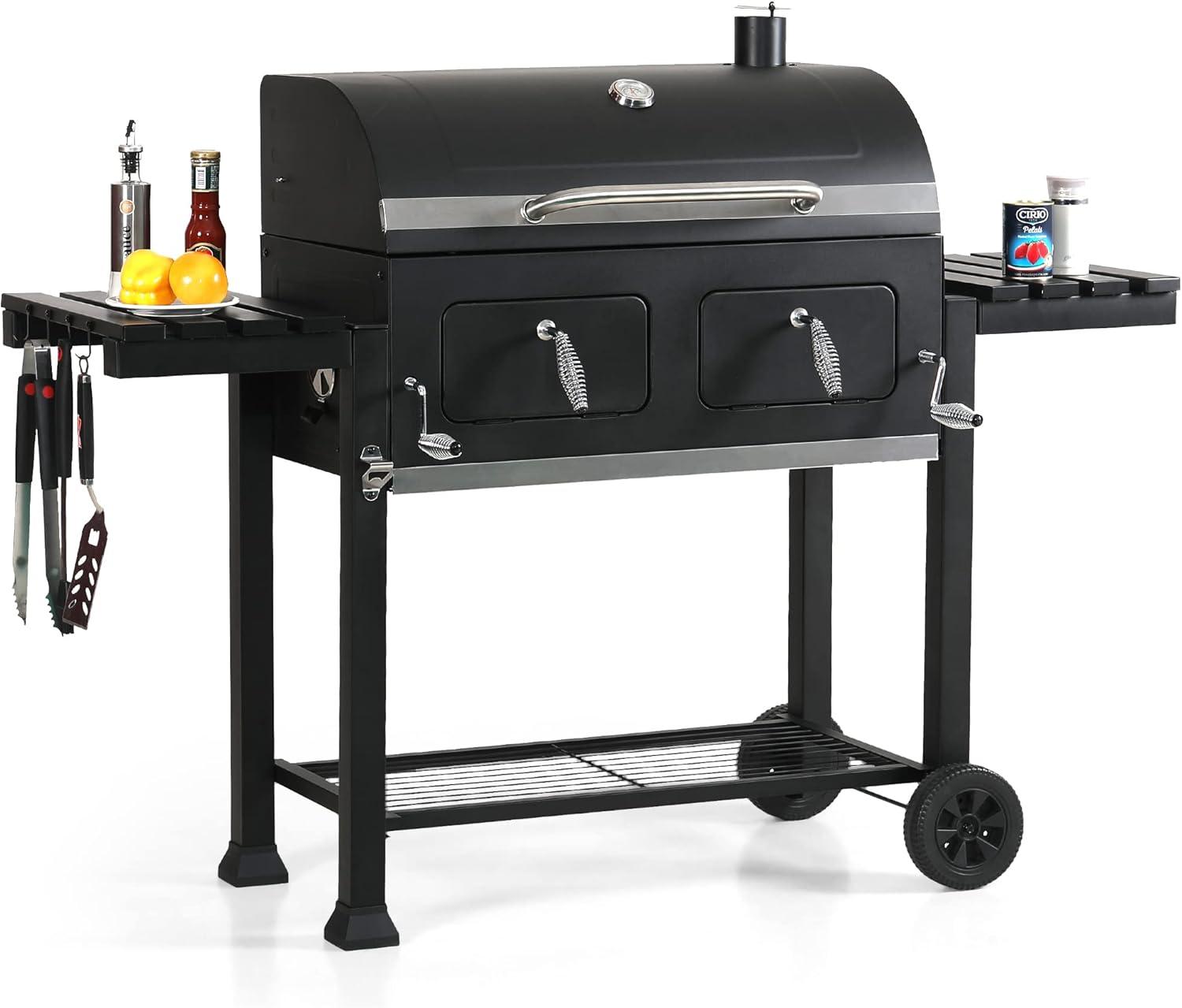 Brilliant Charcoal Grill Showdown: Huge 794 SQIN, Dual Trays Unbeaten… Perfect Seasonal Picnic Partner!