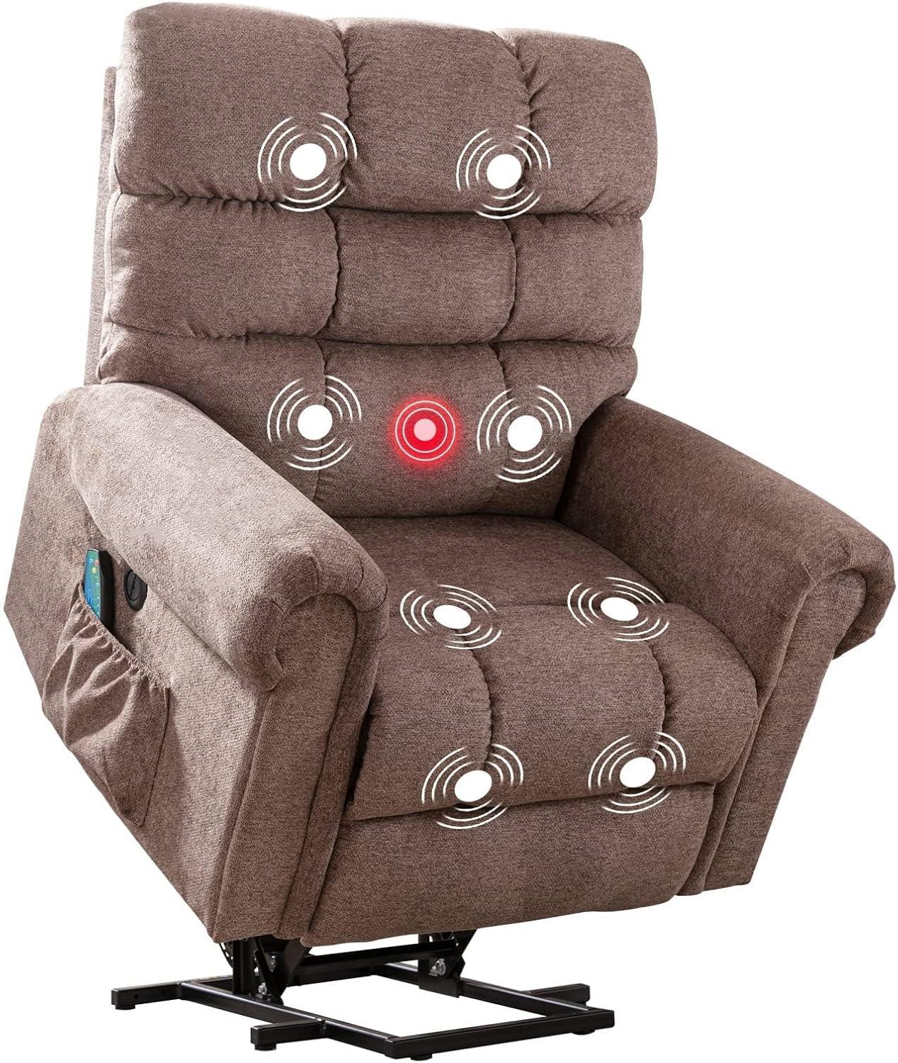Surprising: 350-LB Power Lift Recliner with USB Ports, Warranty Excludes Fading
