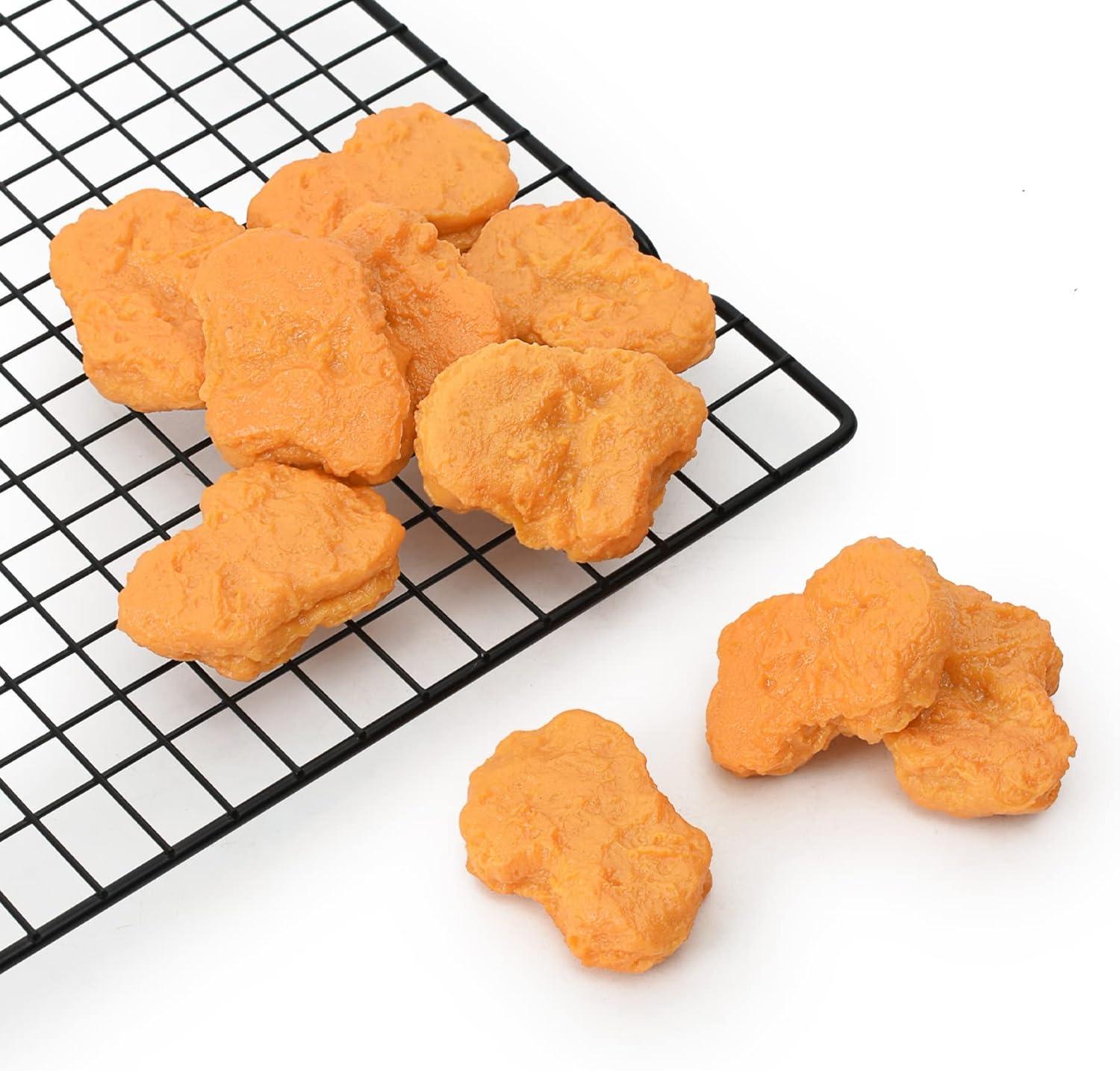 Artificial Chicken Nuggets (10Pcs) vs. Lifelike Fake Fried Chicken Models: Tested for Kitchen Display Uses