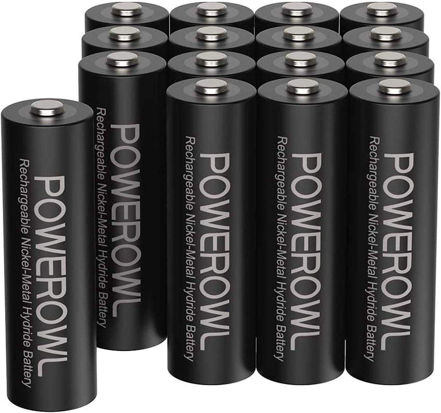 Tested: Power Owl AA Rechargeable Batteries' 2800mAh Power & 1.2V Low Self-Discharge... (16-Pack)