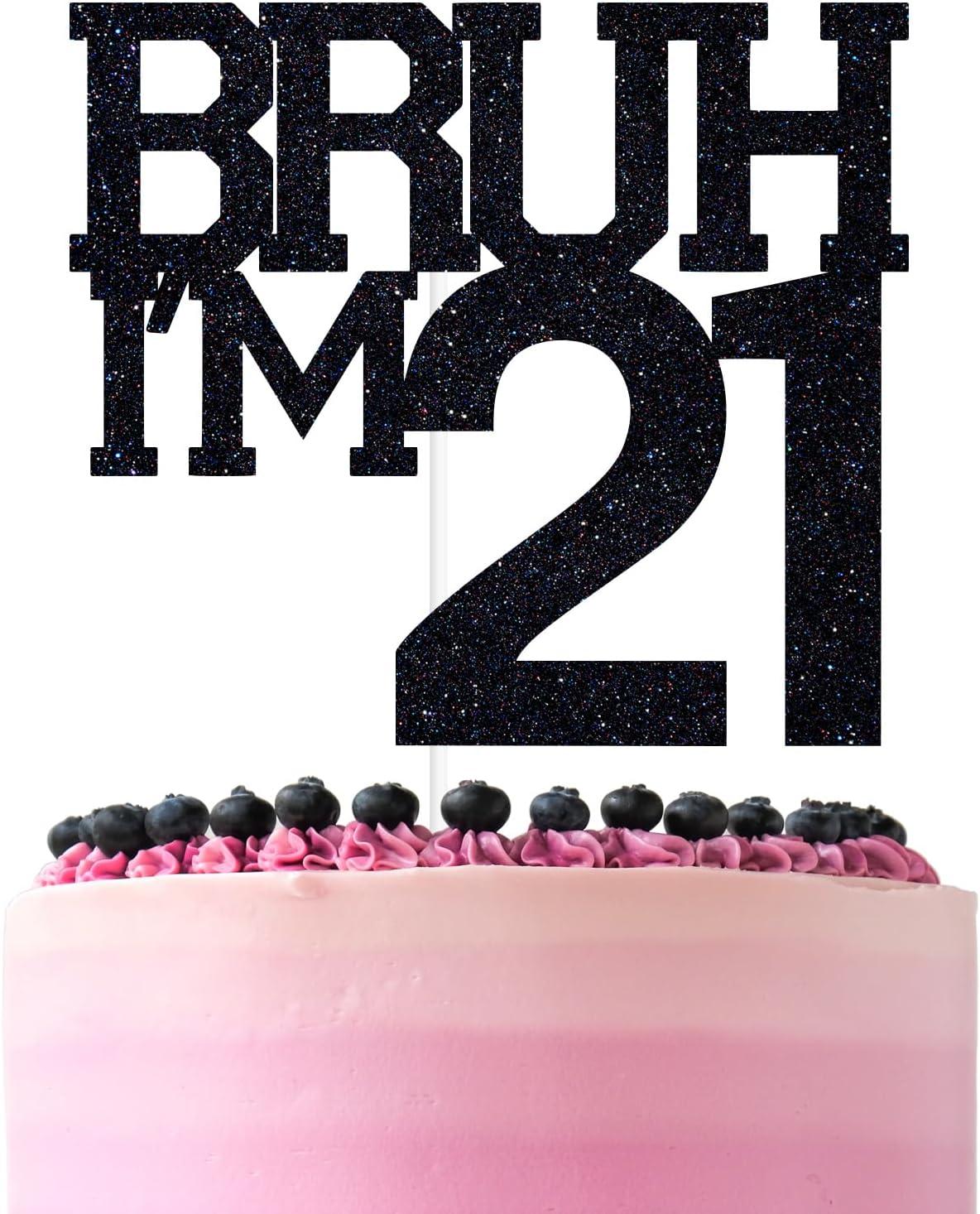Surprising Birthday Cake Topper: Black Glitter 21st Decor for Eco-Friendly & Memorable Parties - Tested!