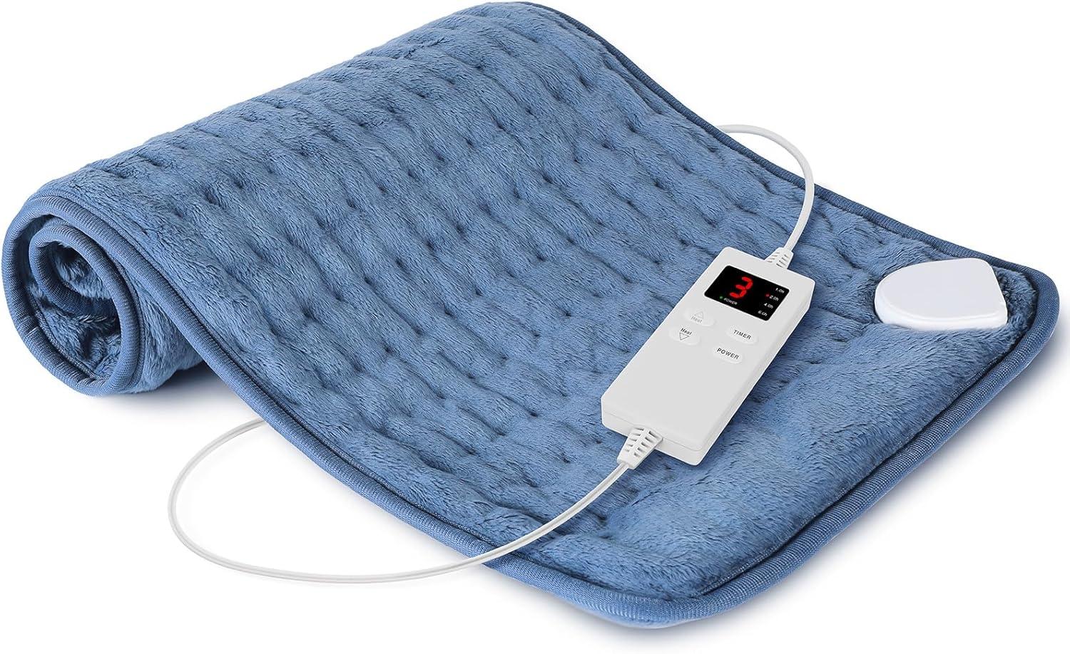Christmas Heating Pad Showdown: Blue, 6 Settings, Portable, Targeted Back Relief