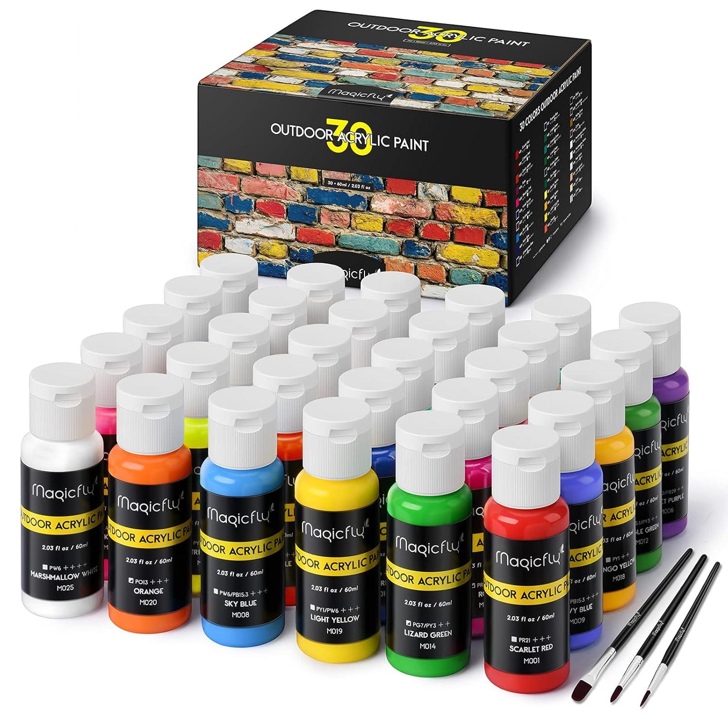 Magicfly's 30 Colors & Storage Box vs. Paint's Surprising Weather Resistance for Outdoor Use