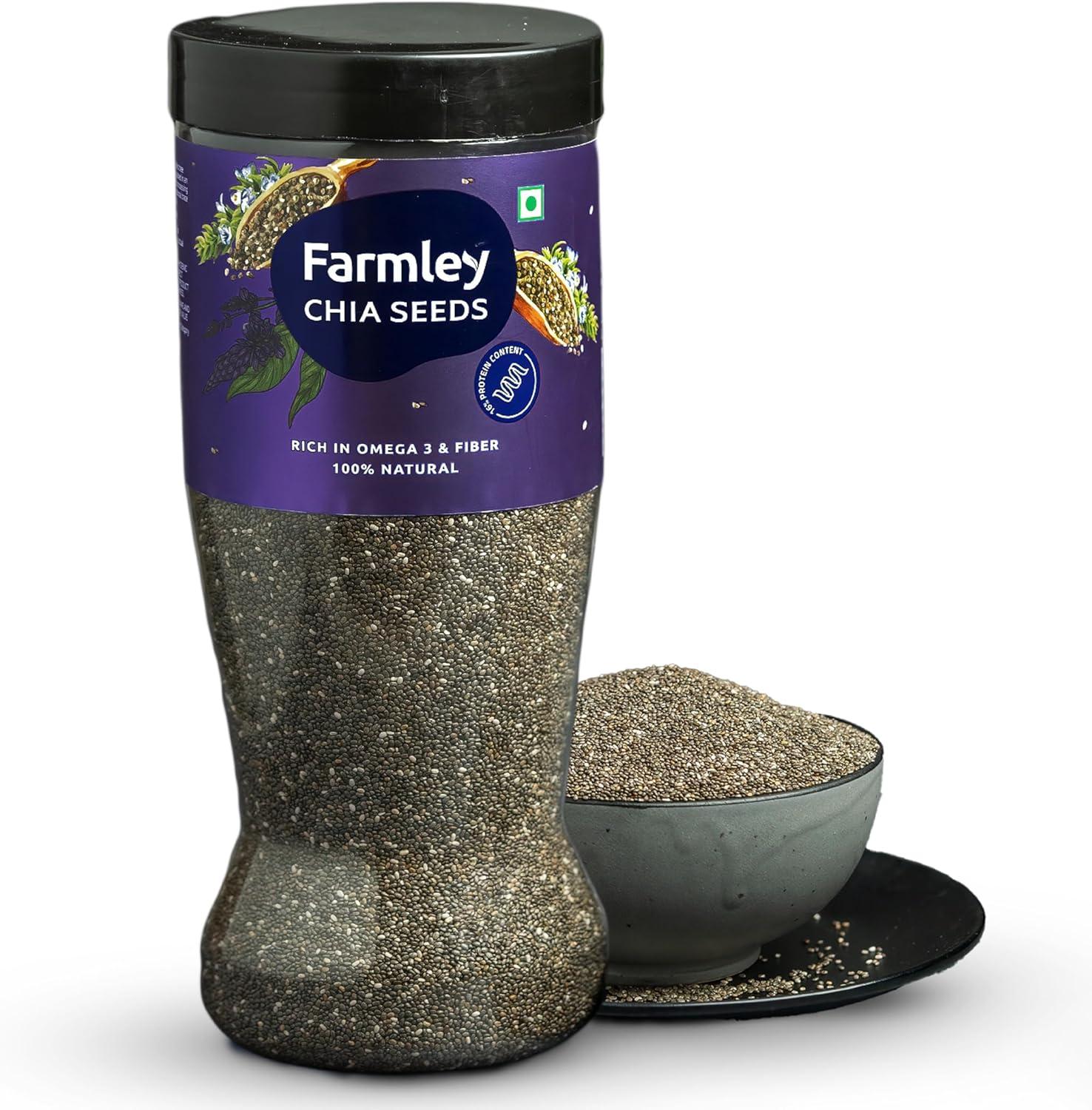 Chia Seeds Showdown: 2.20Lbs Pack with Surprising Fiber & Omega 3 (Vegan, Raw)