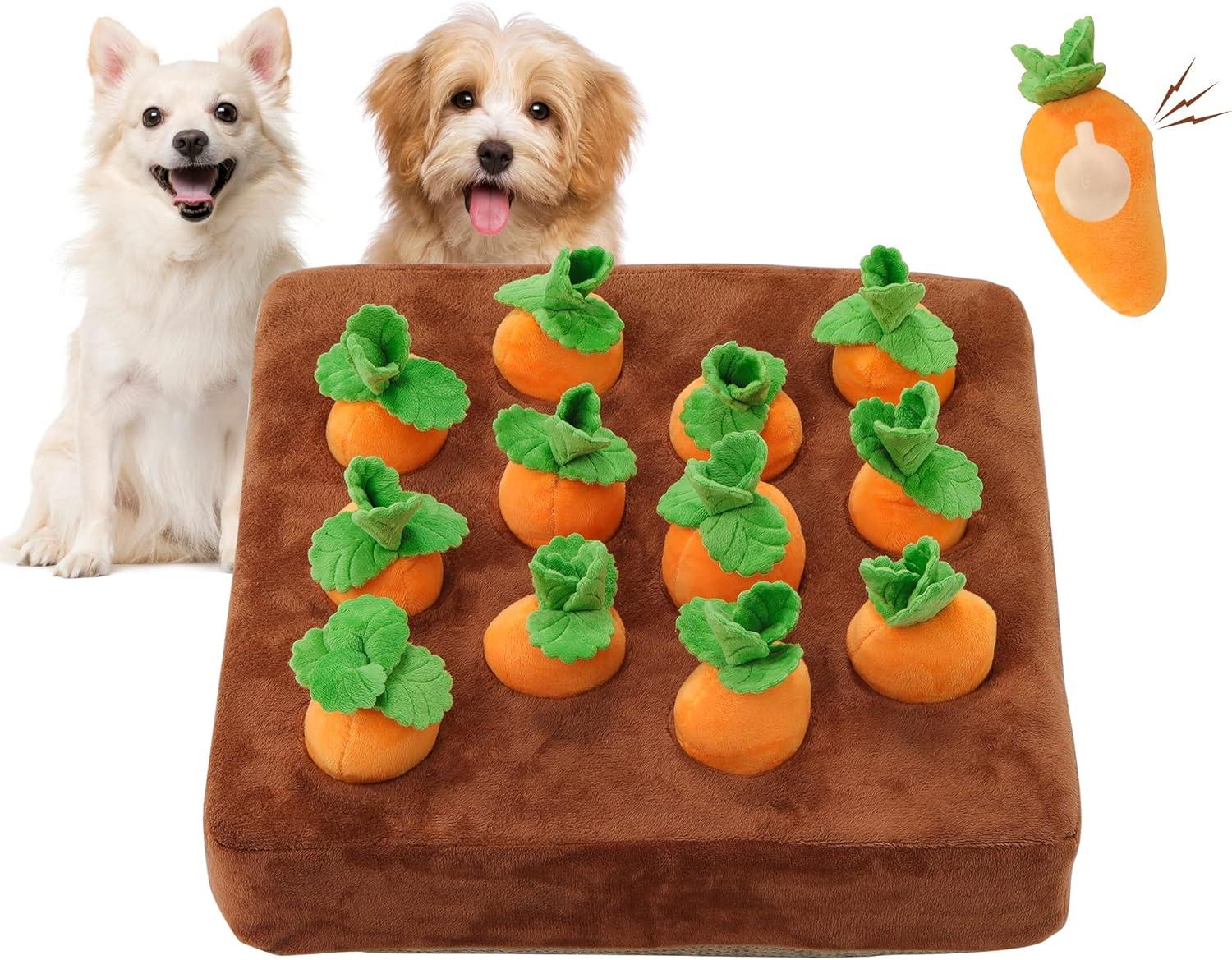 Showdown: Interactive vs Squeak Snuffle Mat (12 Carrots, Non-Slip) for Stress Relief