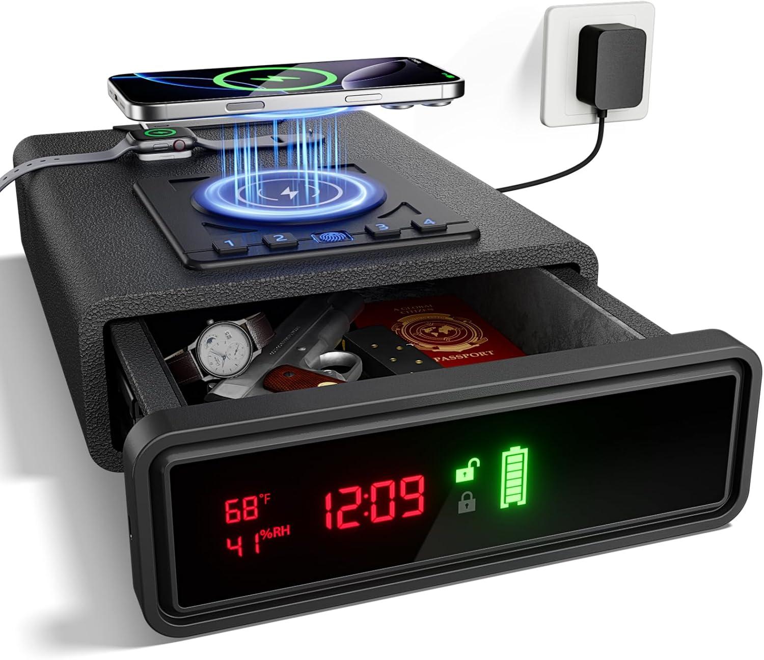 Surprising Insight: Biometric Gun Safe with Wireless Charging & Quick Access for Home & Travel