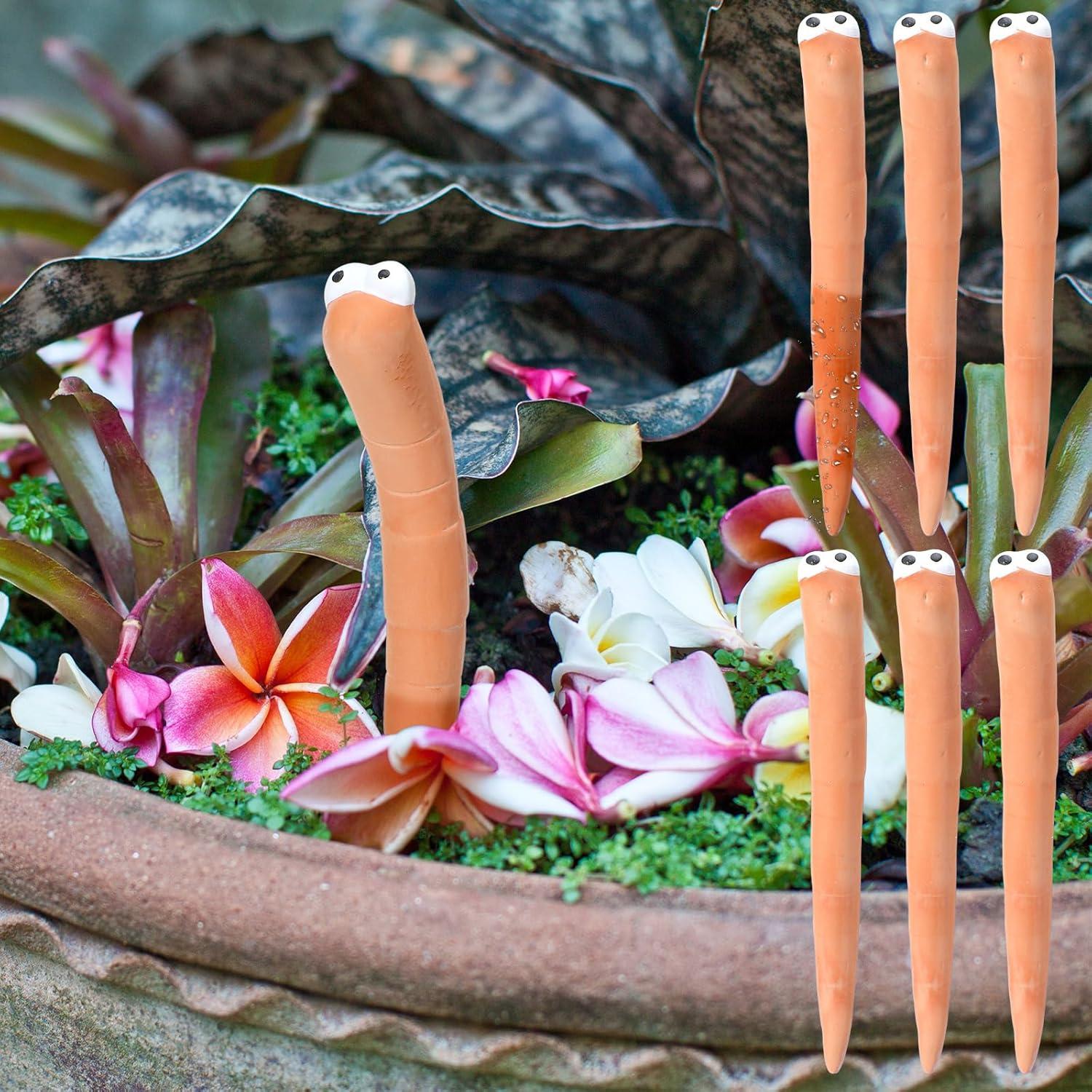 Ceramic Worm Design Showdown: 6-Inch Innovation Tested for Indoor Plant Moisture Needs