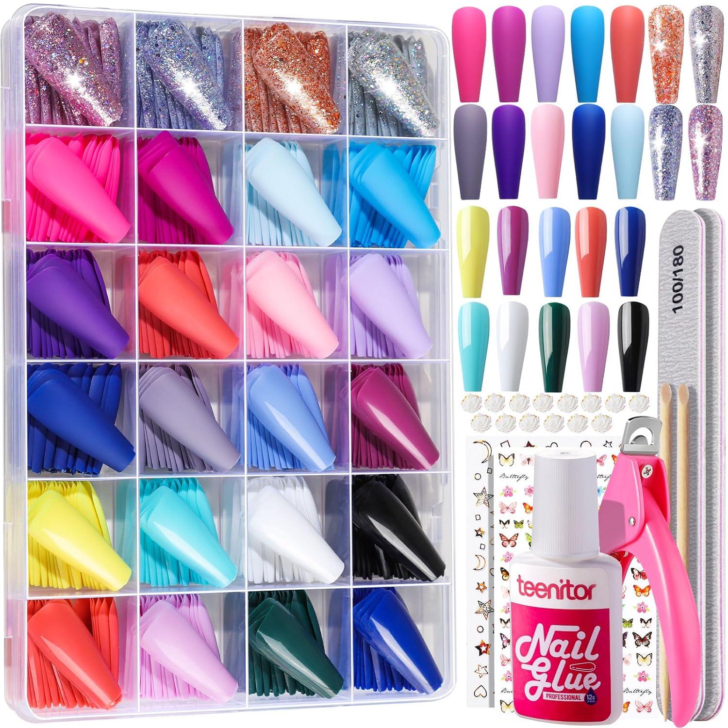 Teenitor 10 Color Fake Nails, 4 Glitter vs. Classic - Surprising Insight for Quick Looks