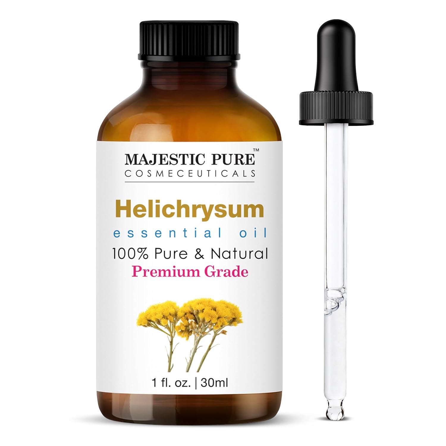 Majestic Pure Helichrysum Showdown: Surprising Hair Care Benefits in 100% Pure, Premium Grade 1 Fl Oz