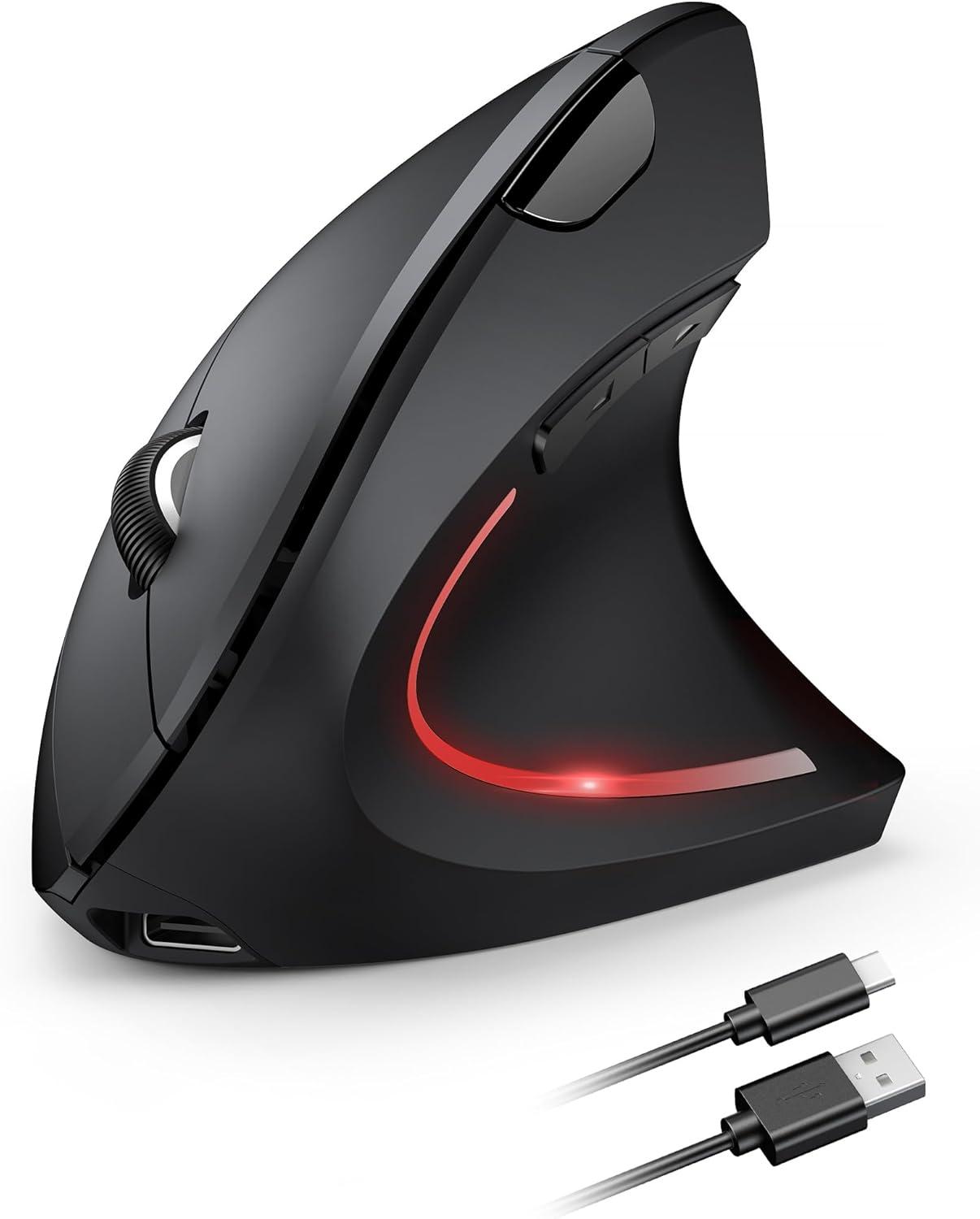 TECKNET: 5 DPI, Silent, Vertical Design vs. Standard Mice (Carpal Tunnel Use)...