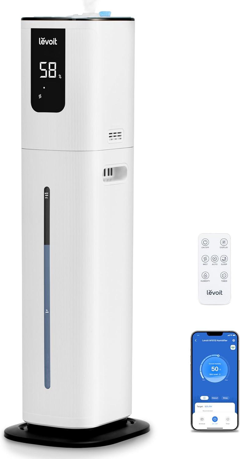 Surprising Showdown: 100-Hour Run & Auto Mode in LEVOIT OasisMist Humidifier (White, Whisper-Quiet)