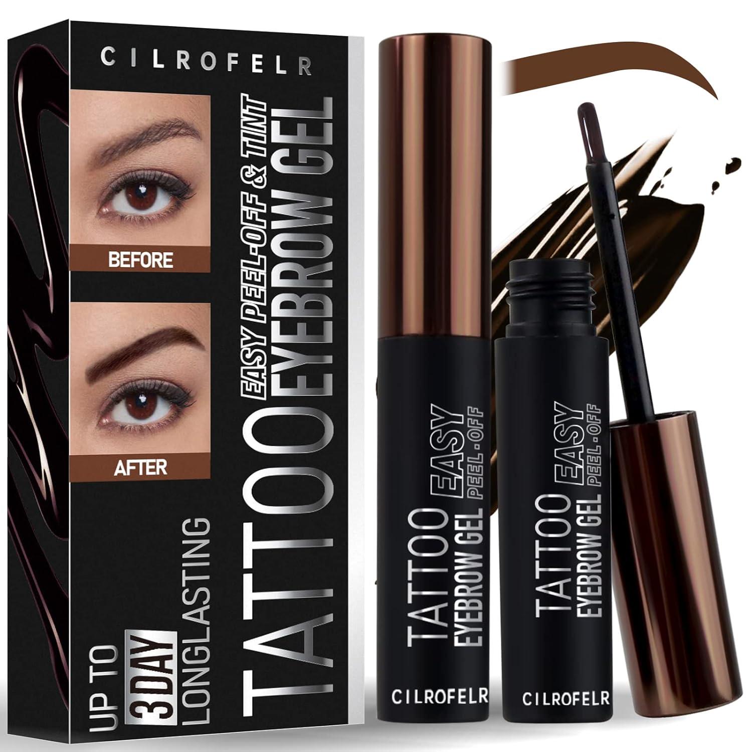 Cilrofelr Tattoo Brow Gel Tint: Surprising Waterproof & 3-Day Hold for Defined Brows
