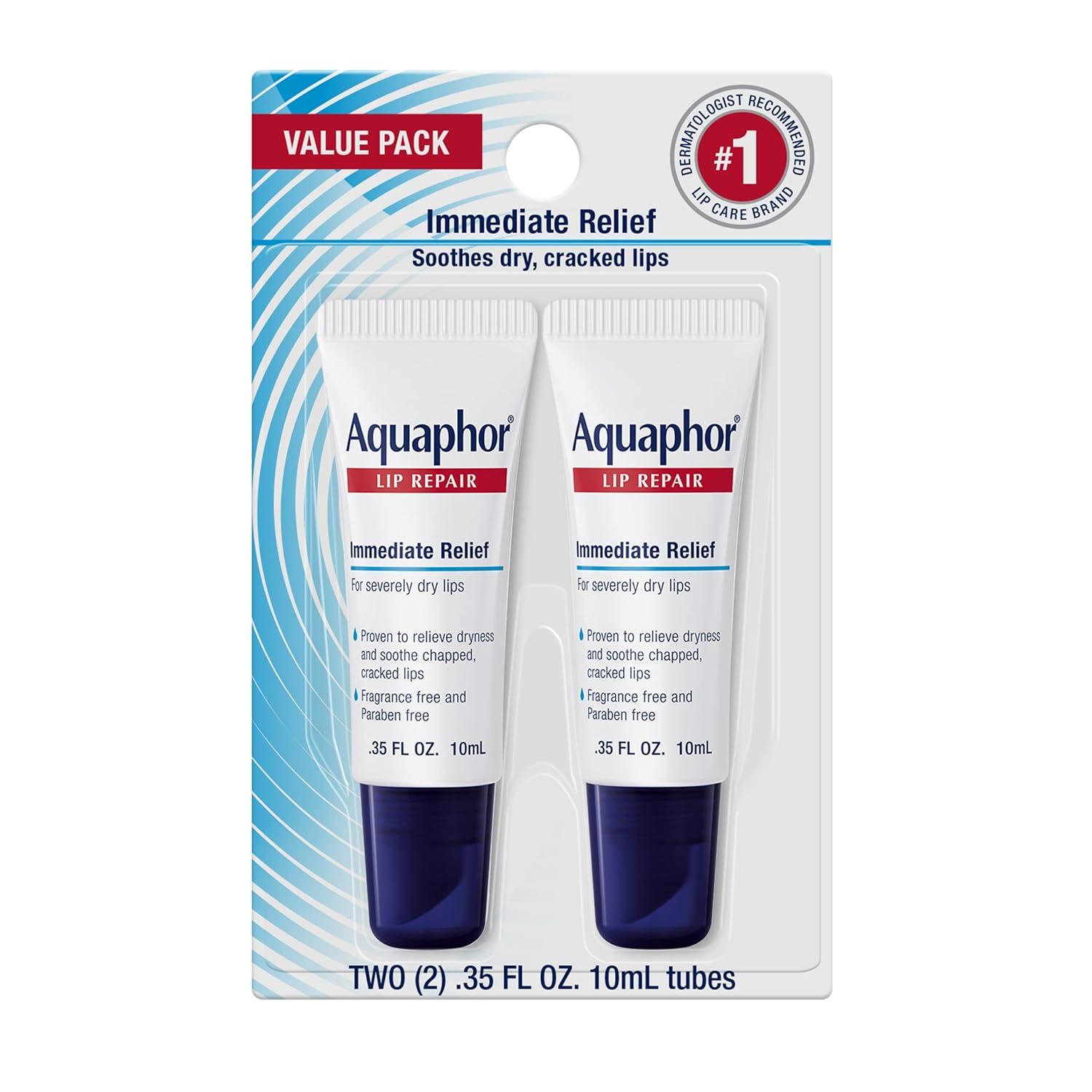 Aquaphor vs. Lip Balm Pack: 0.35 Tube, Pack of 2…Dryness Tested?